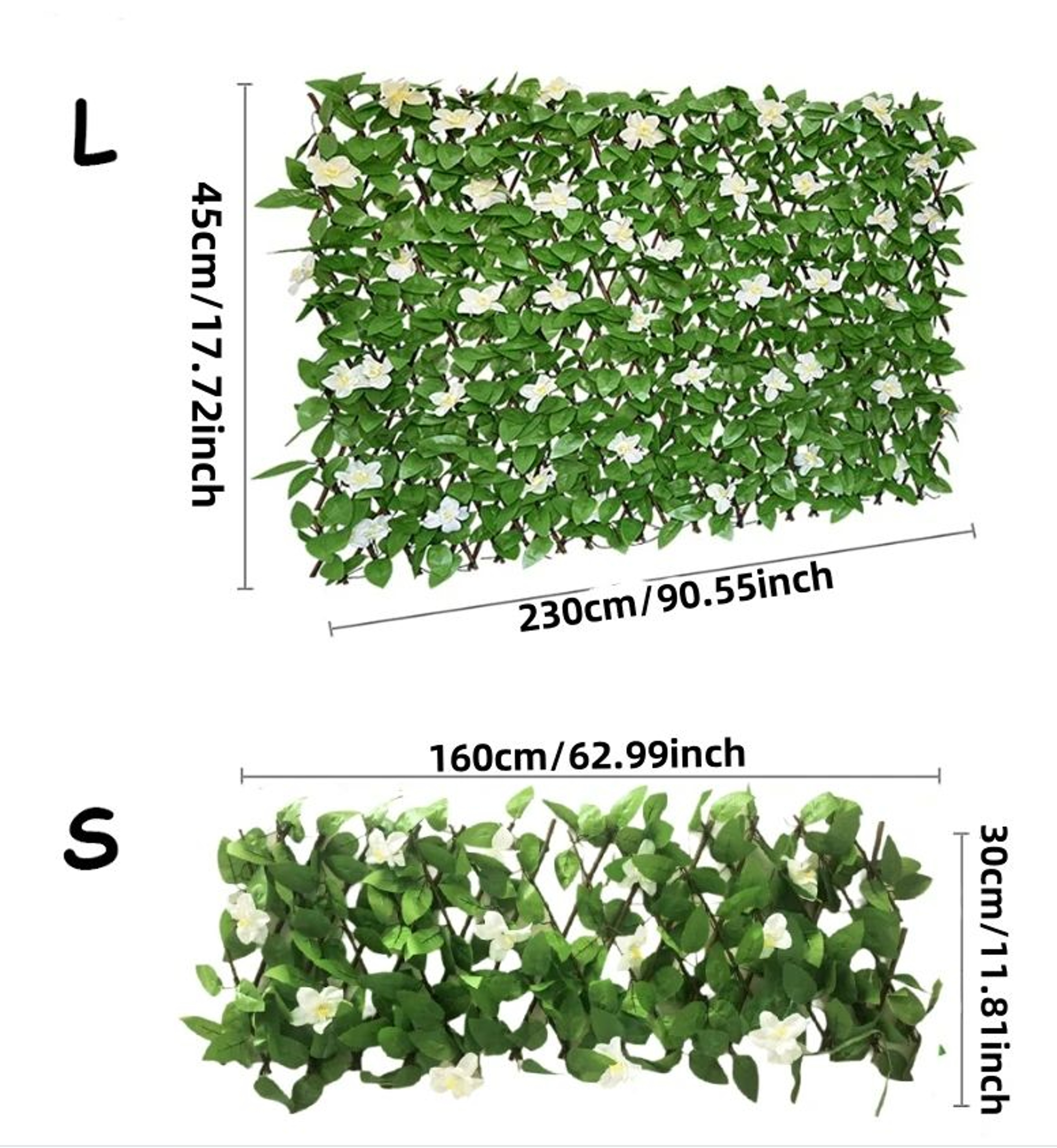 Expandable Artificial Ivy Privacy Screen Fence For Balcony  Garden Trellis Decor 4