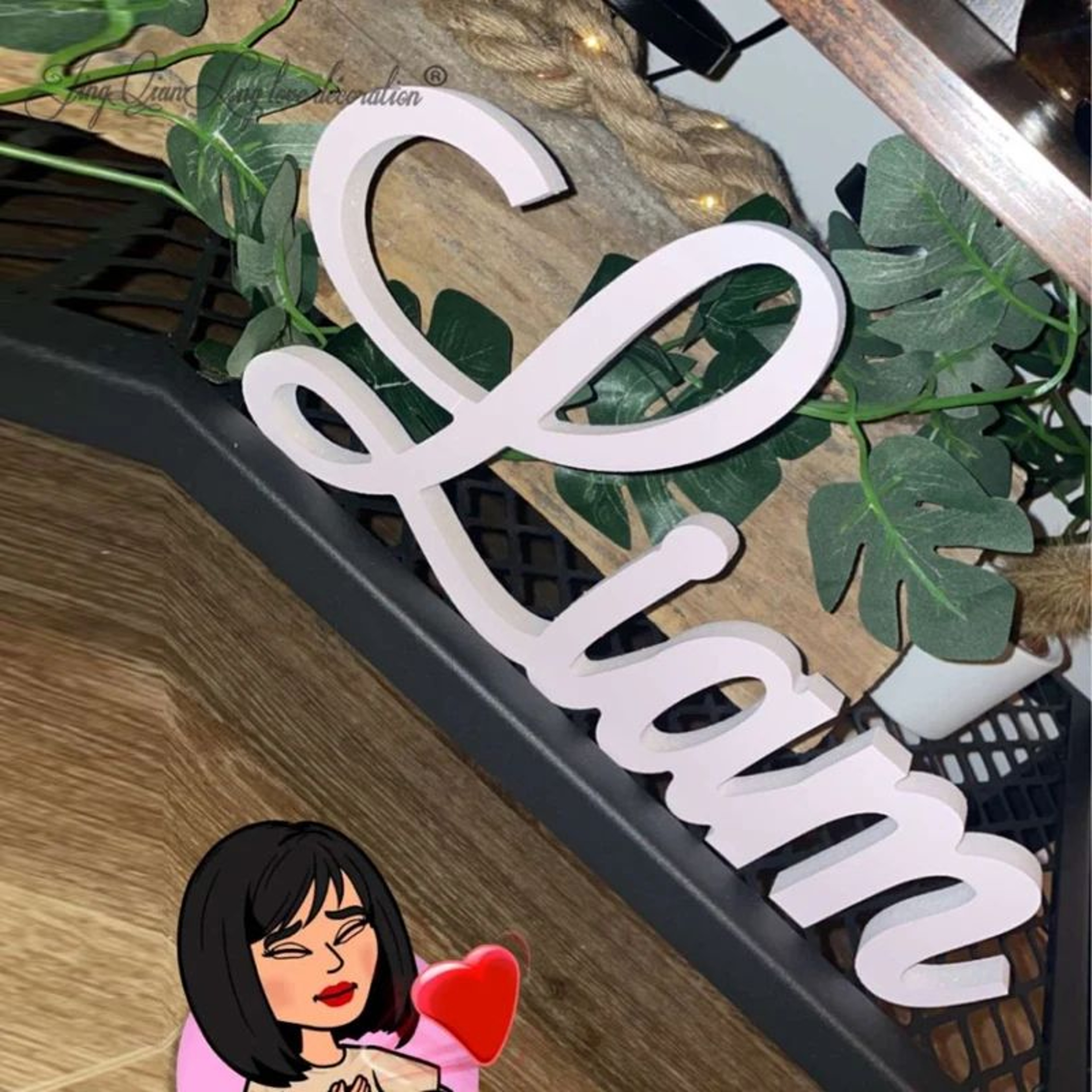 Personalized Wooden Name Sign Custom Wall Decor With Stand 3