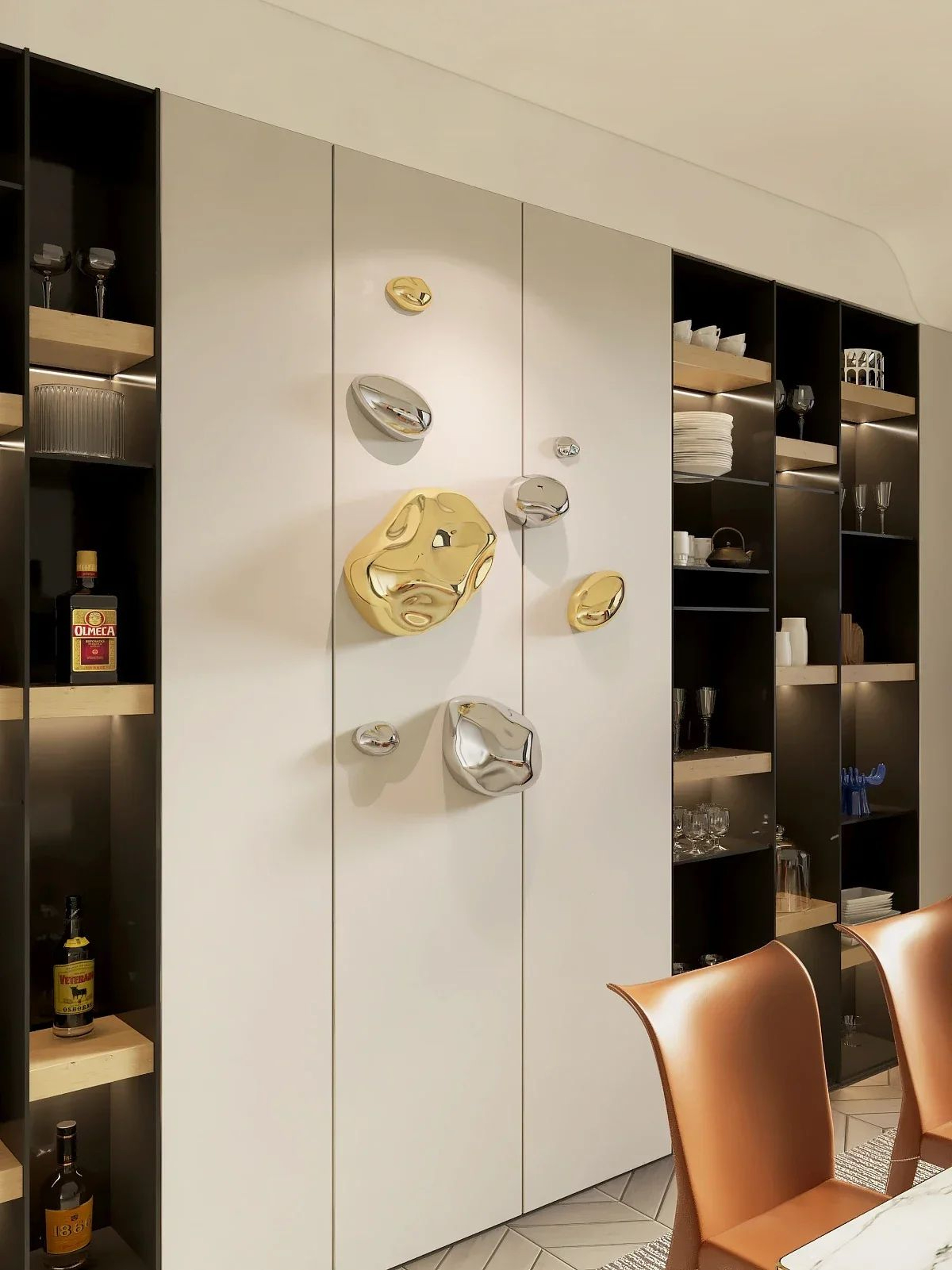 Modern Faux Stone Abstract Wall Sculpture For Living Room And Hotel Decor 1
