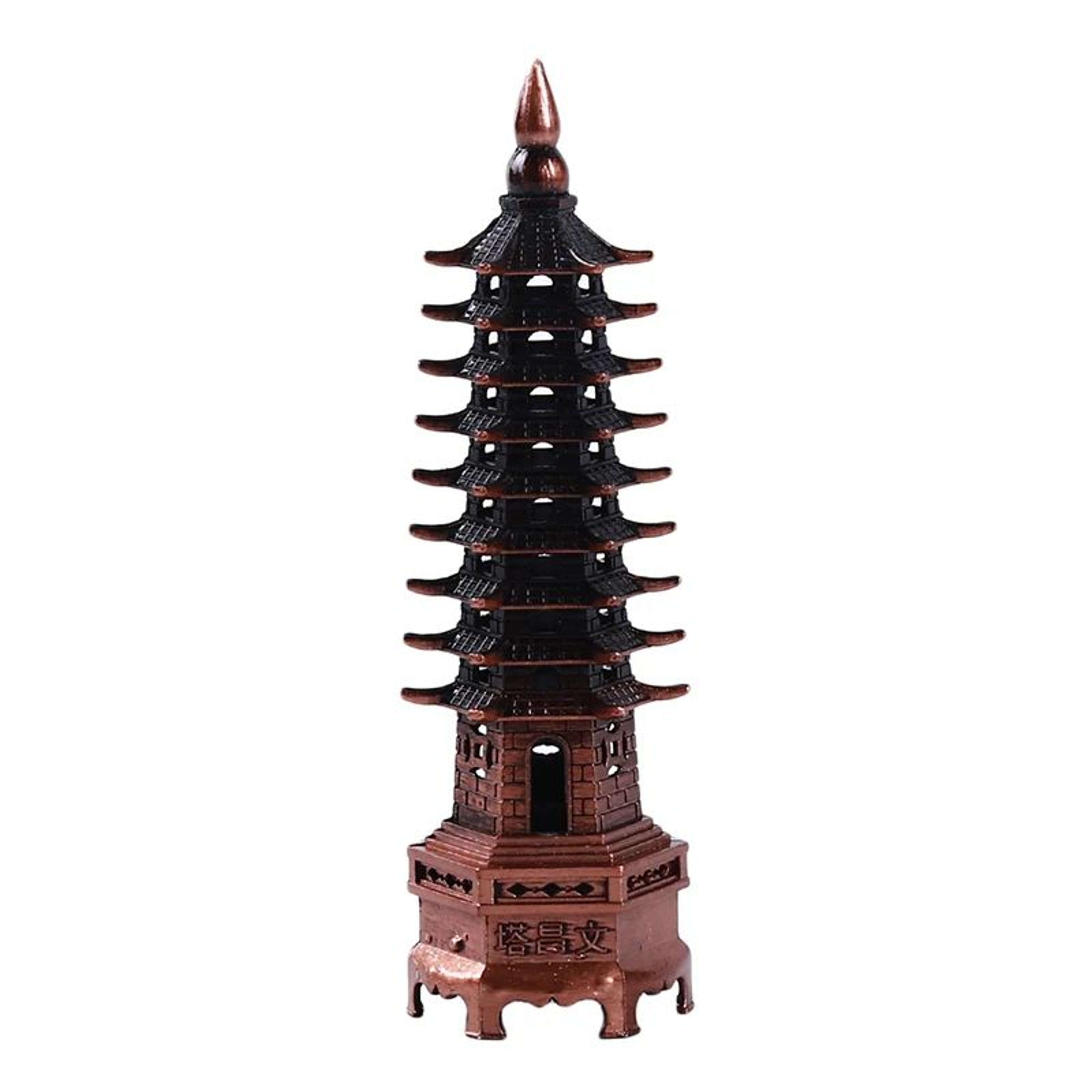 Wenchang Pagoda Feng Shui Tower Metal Statue For Office Desk Decor 8