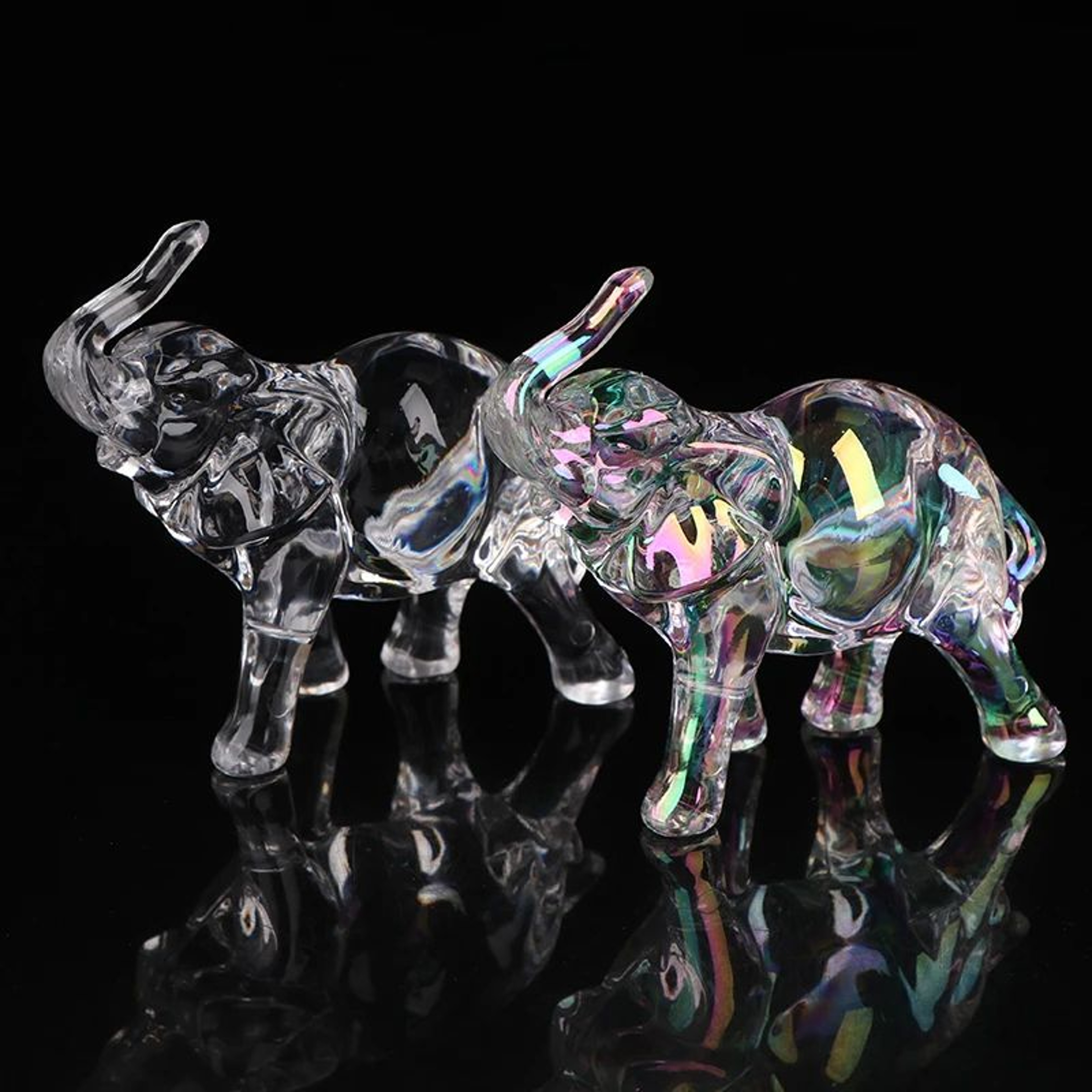 Lucky Crystal Elephant Figurine For Desk And Home Decor 4