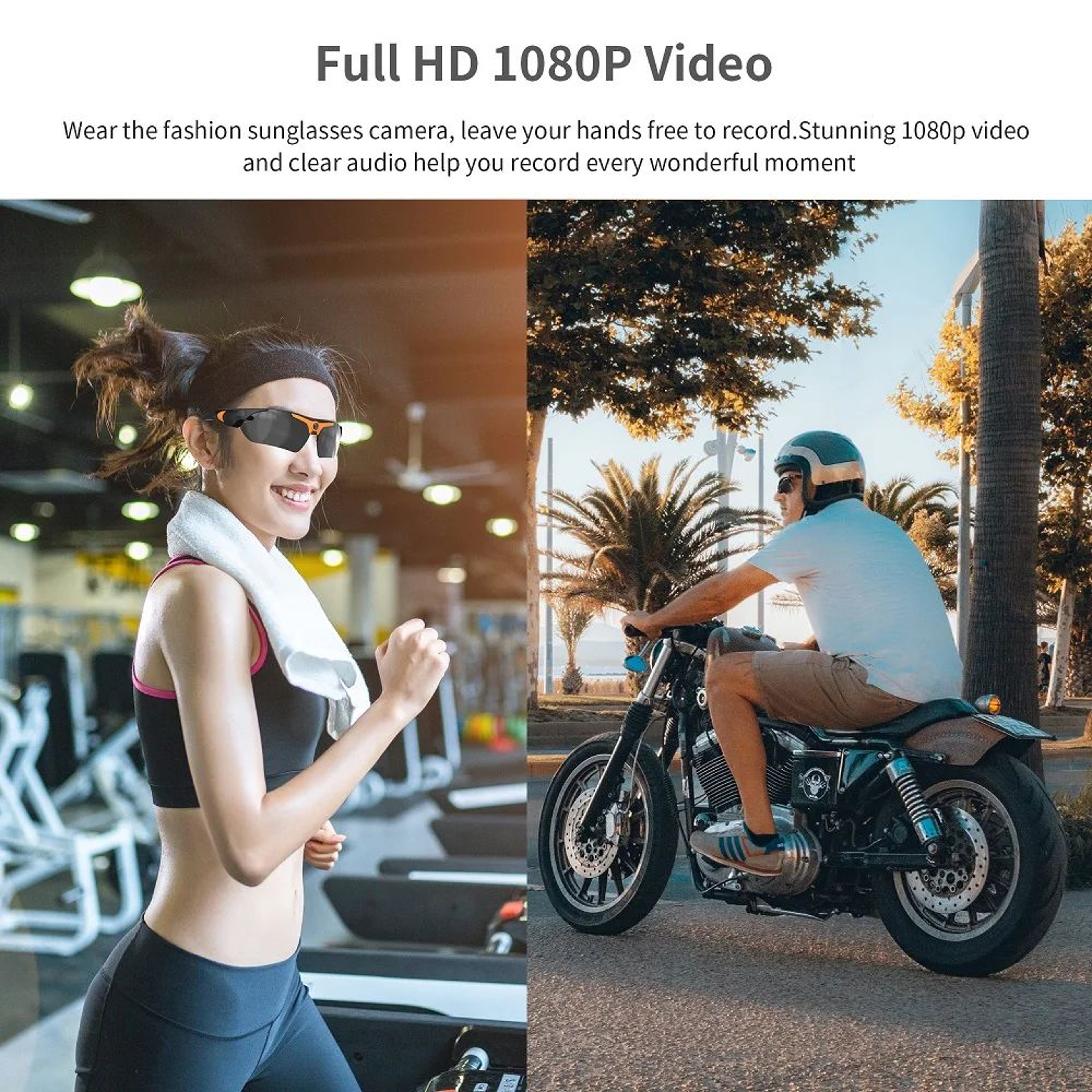1080P Camera Sunglasses With Polarized Lens  HandsFree Sports Recording Glasses 5