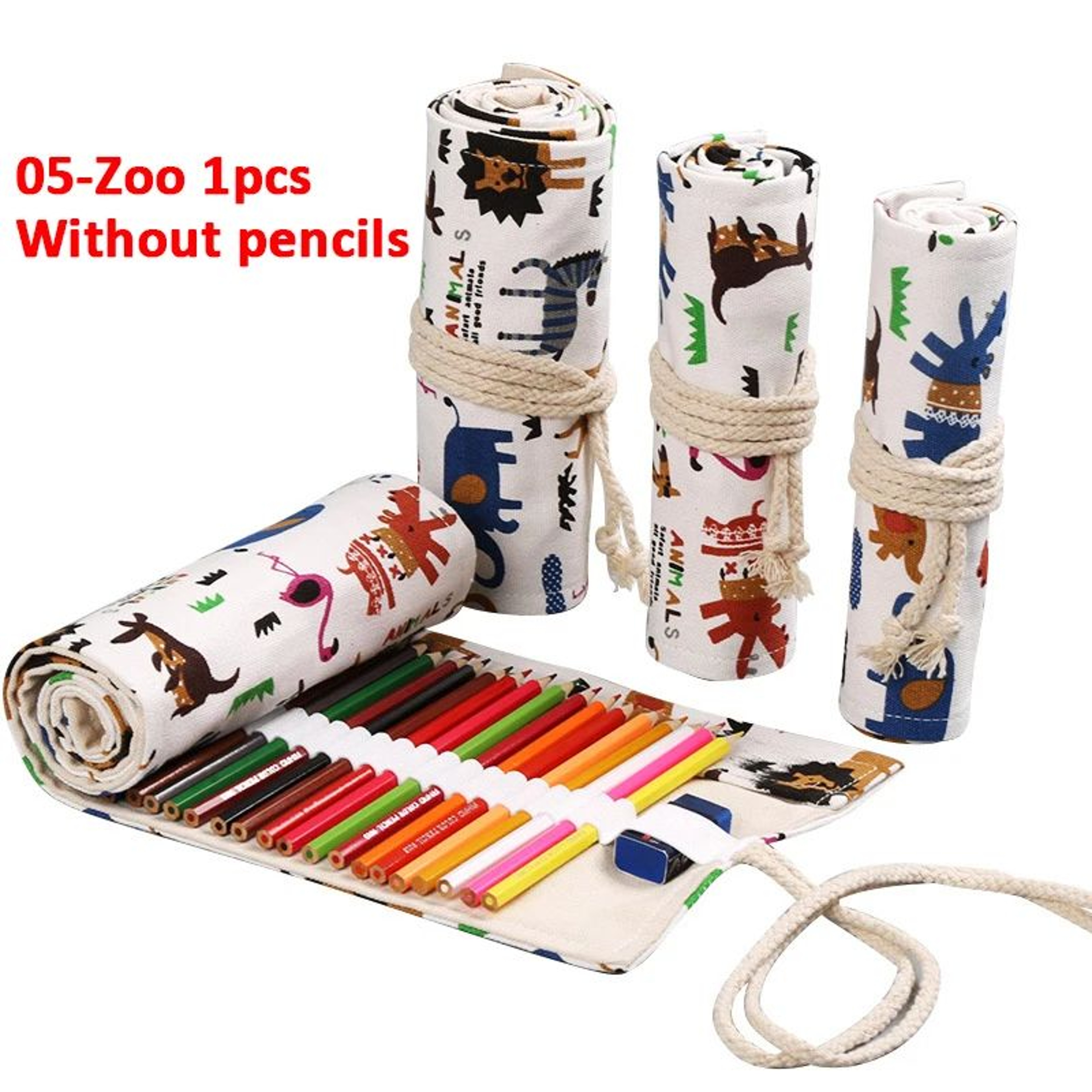 Canvas Roll Up Pencil Case Organizer  Portable Pencil Wrap Organizer  Artist Brush Holder 10