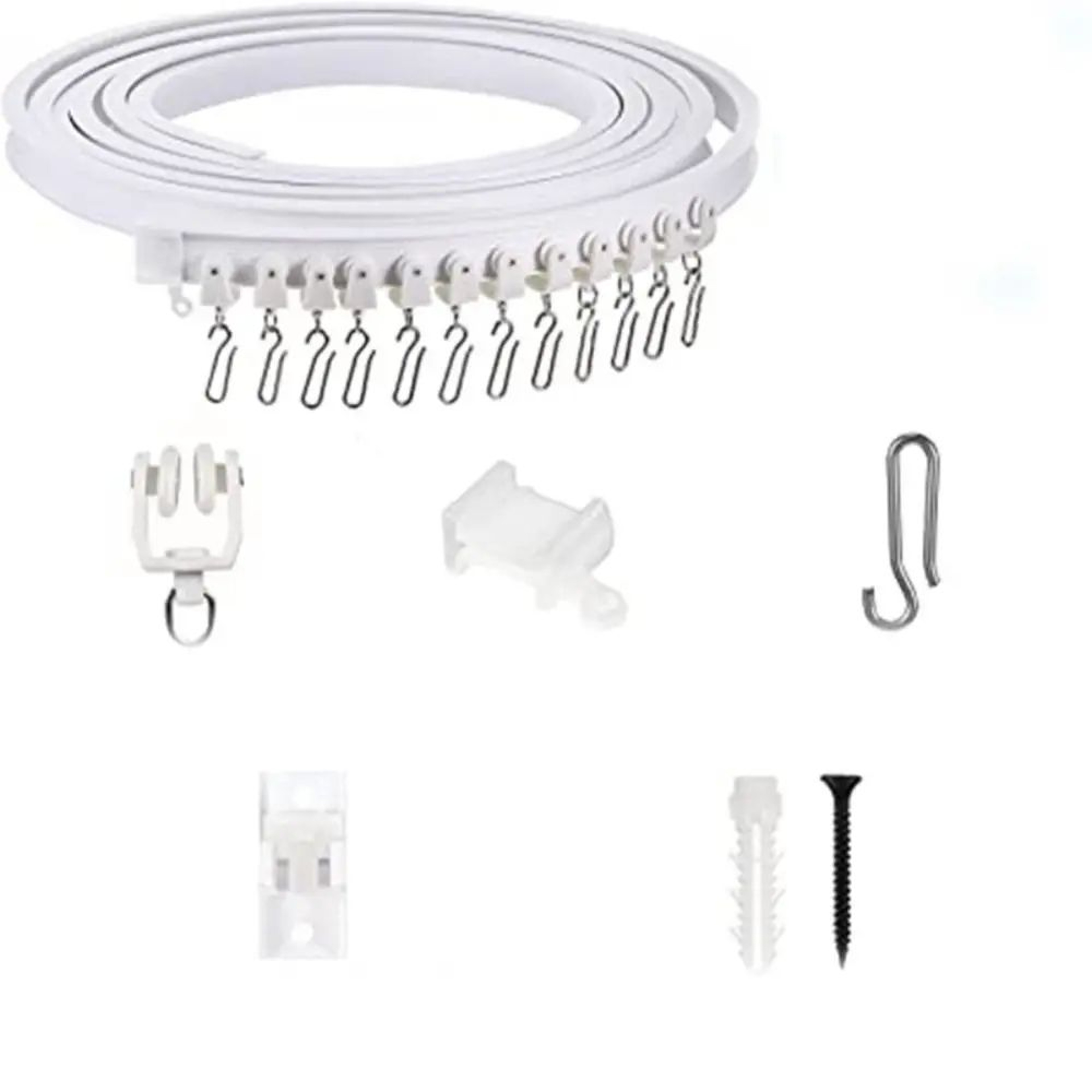 Modern Silent Flexible Curtain Track Rail System 6