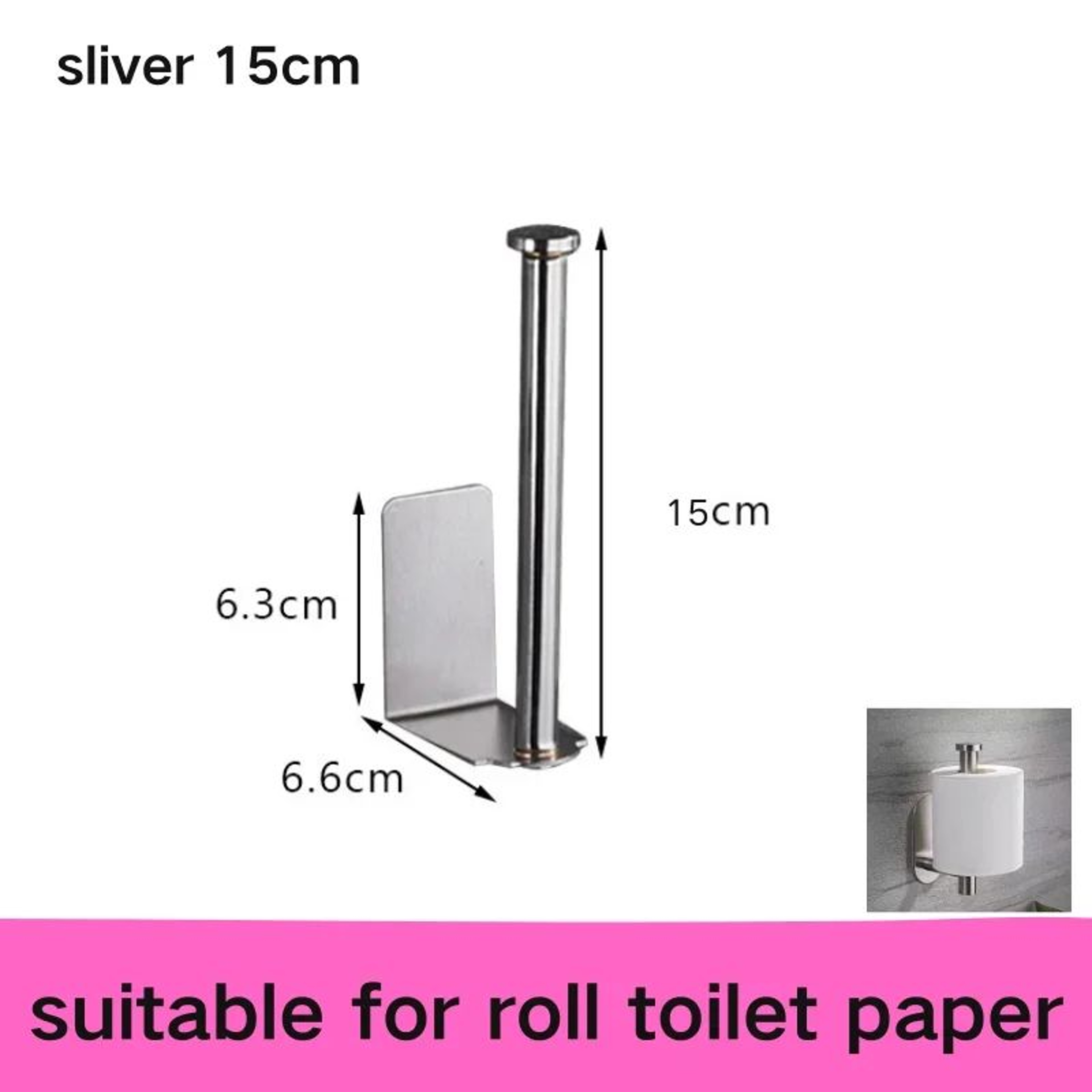 AquaStick Self Adhesive Toilet Paper Holder  NoDrill Waterproof Bathroom  Kitchen Roll Rack 6