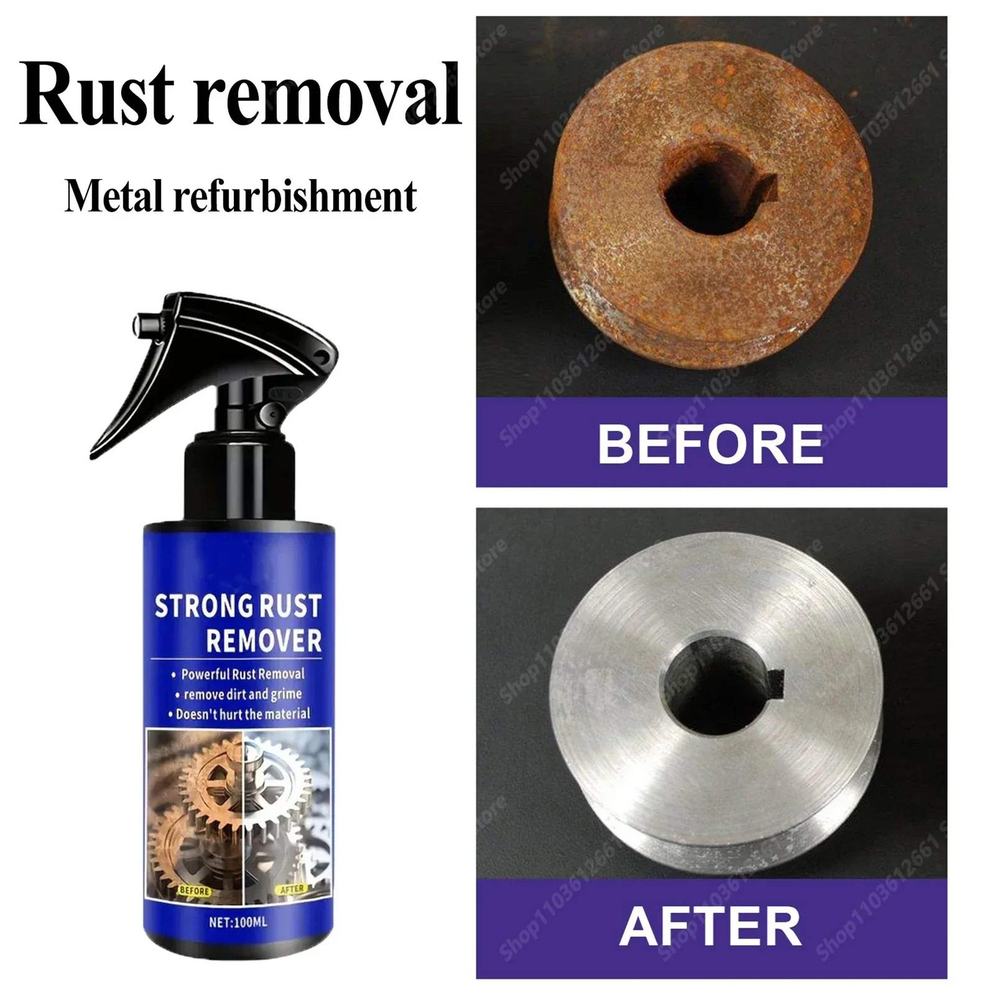 Car Rust Remover Spray For Brake Discs Wheels And Metal Surface Protection 4