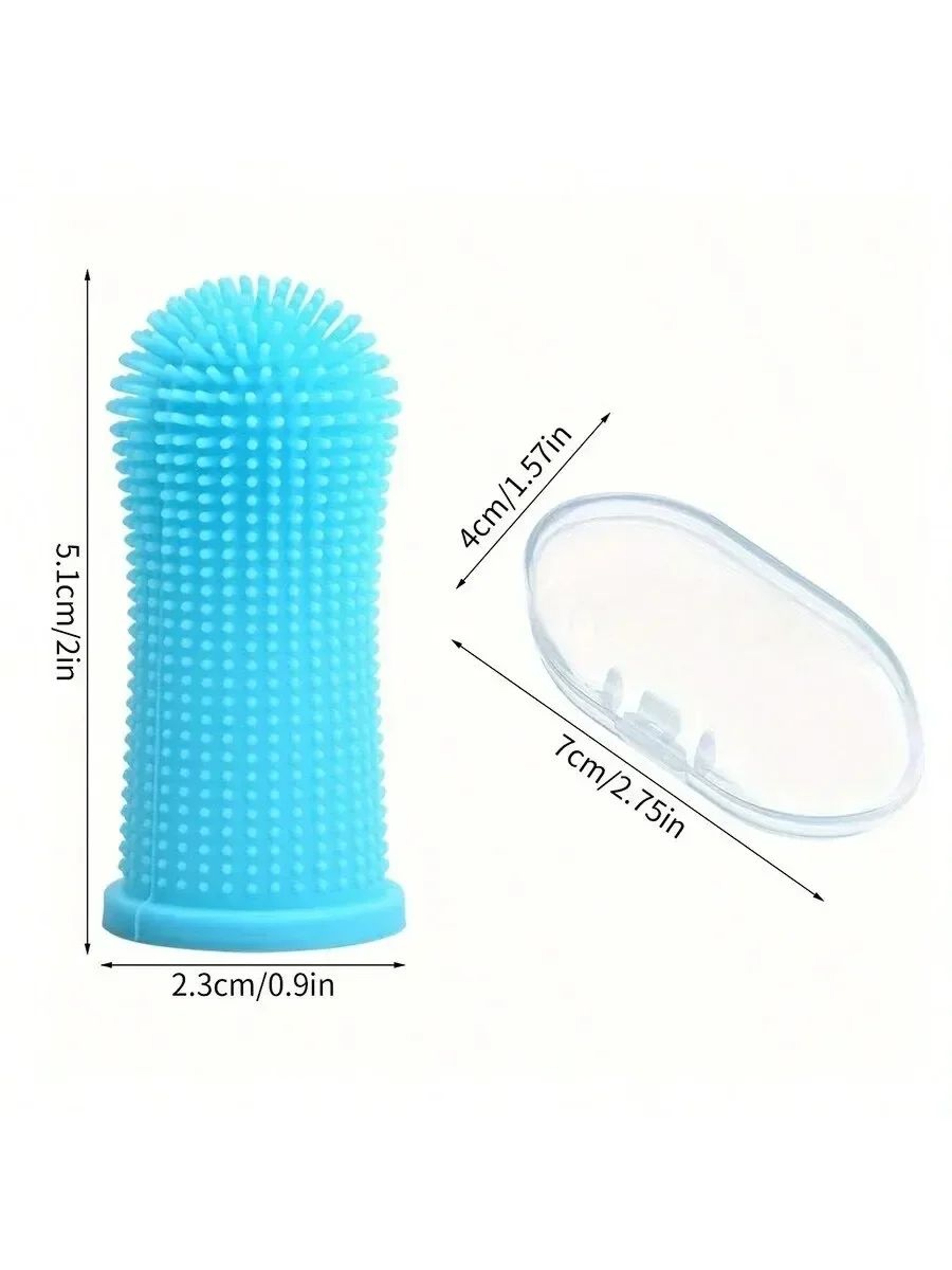 Gentle Silicone Pet Finger Toothbrush For Dogs  Cats 2