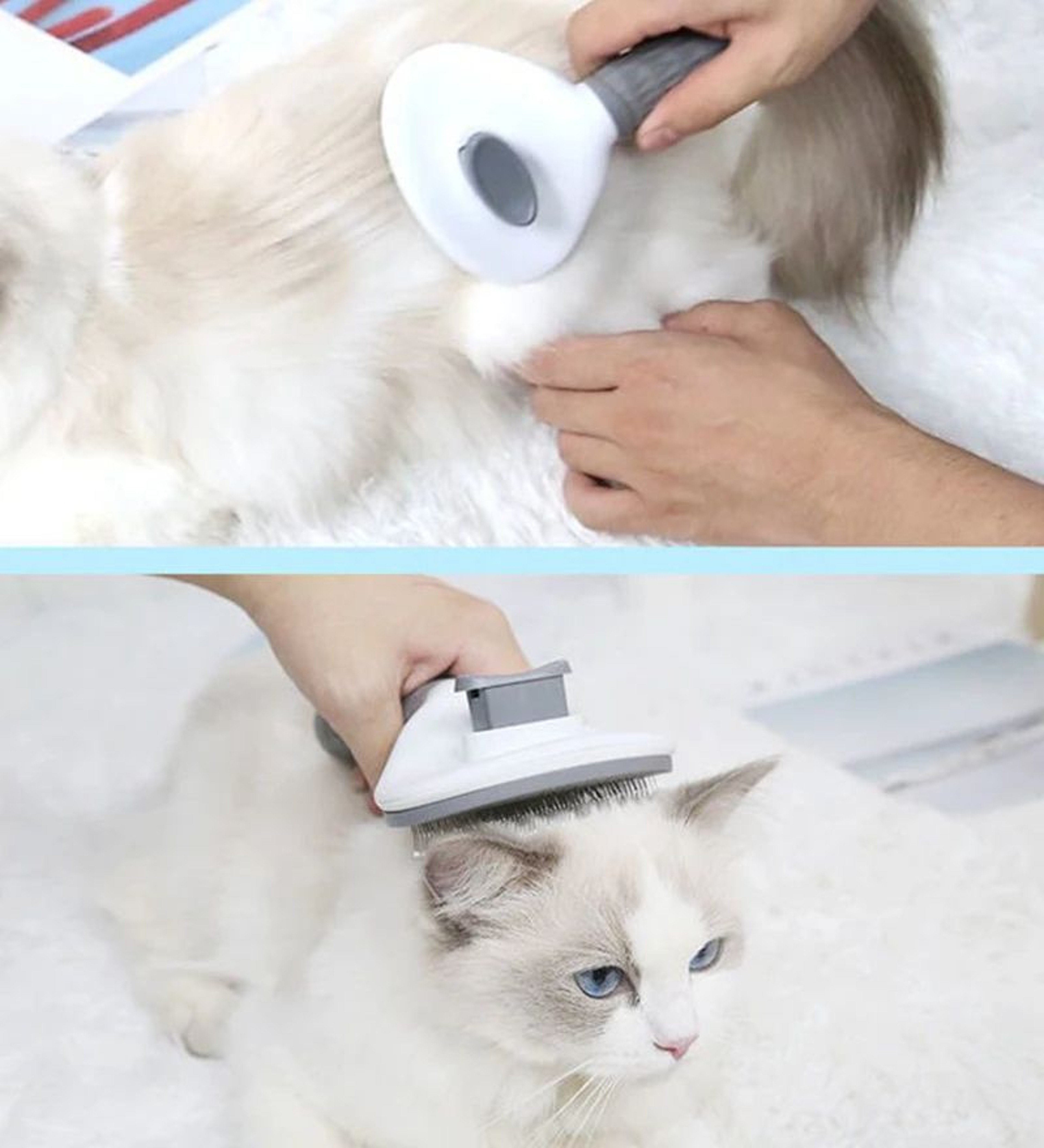 Gentle SelfCleaning Pet Hair Removal Brush For Dogs  Cats  Stainless Steel Dog Grooming Brush For S 2