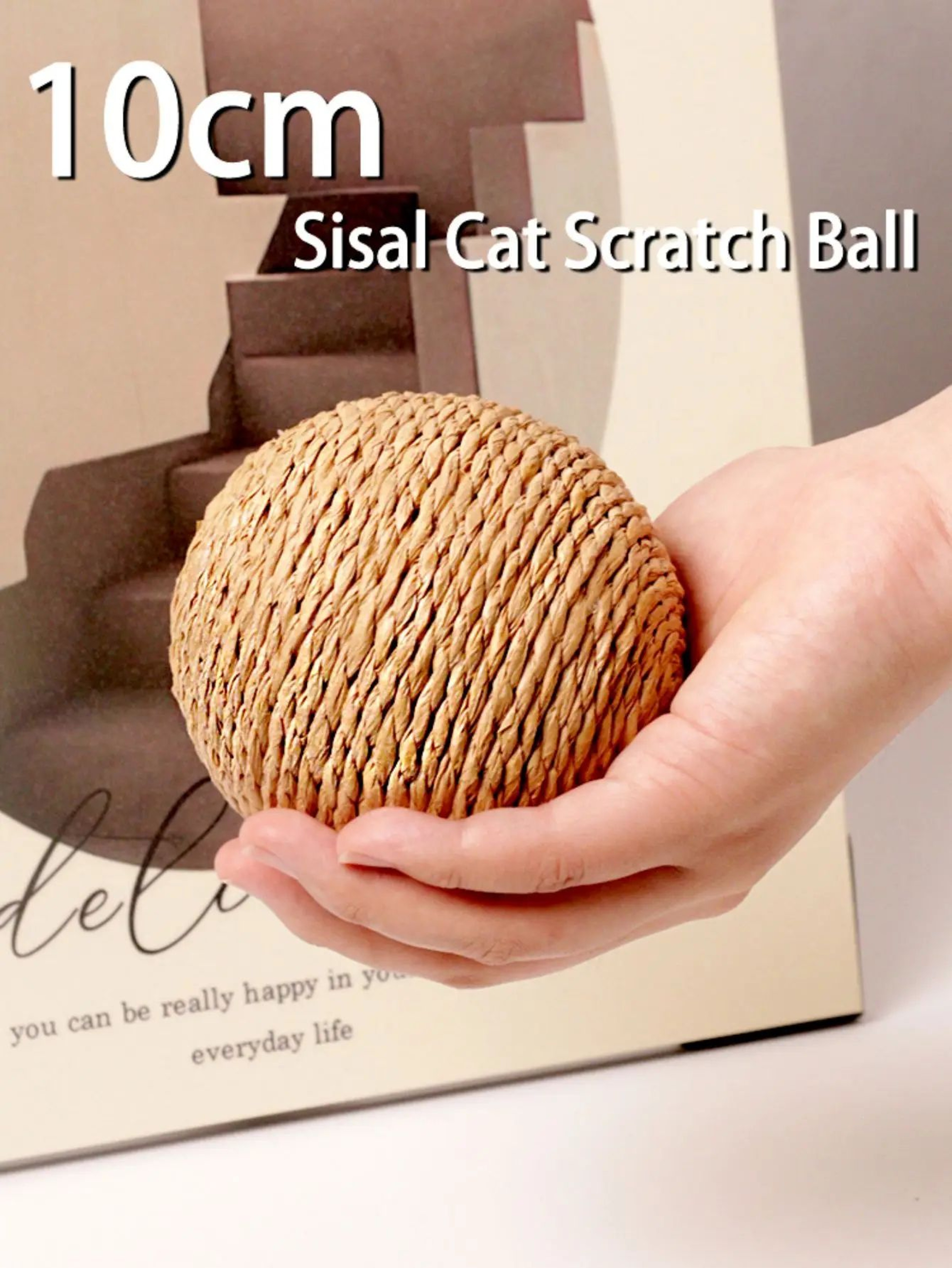 Interactive Sisal Cat Scratching Ball For Teeth Cleaning  Play 2