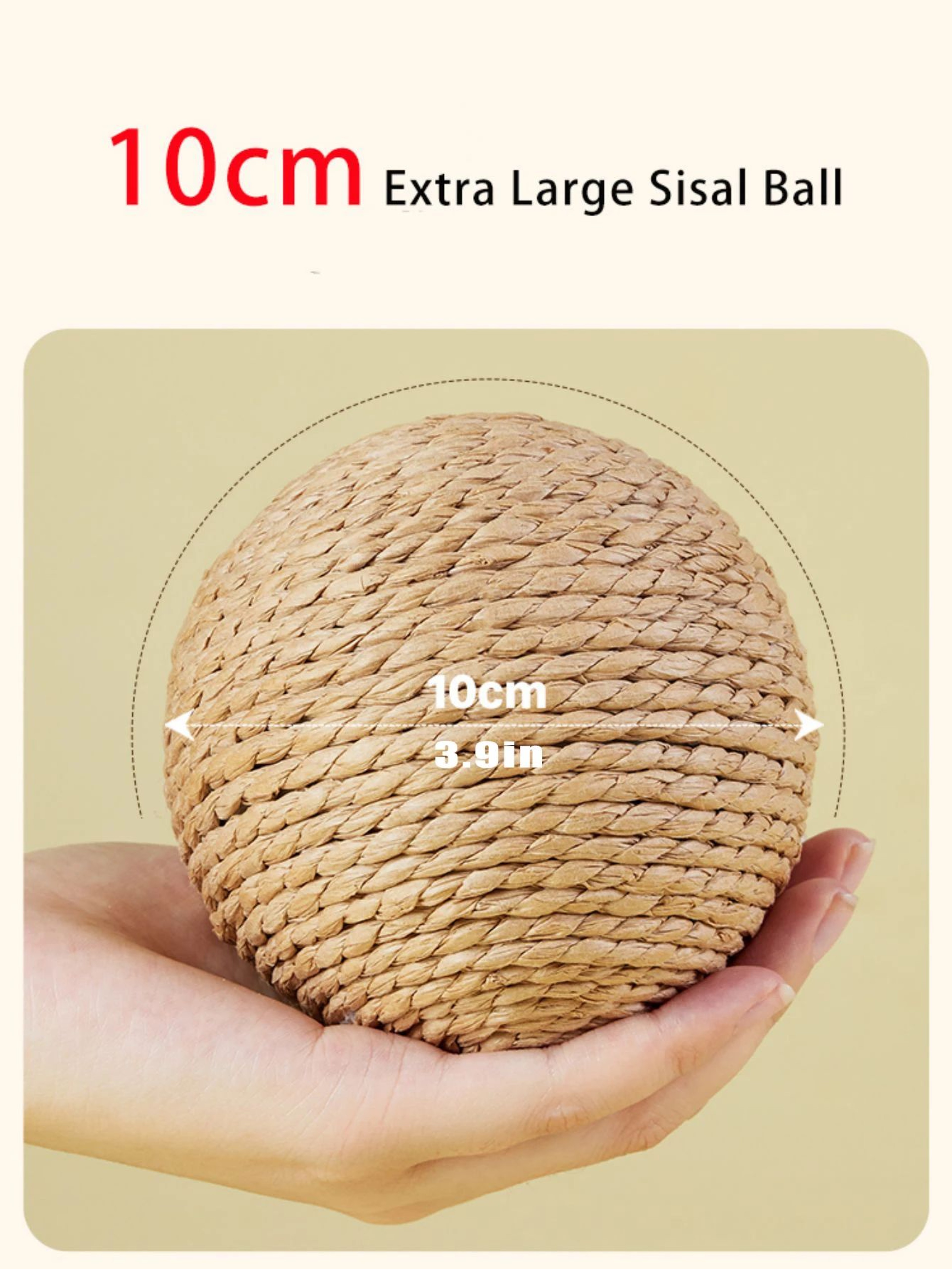 Interactive Sisal Cat Scratching Ball For Teeth Cleaning  Play 3