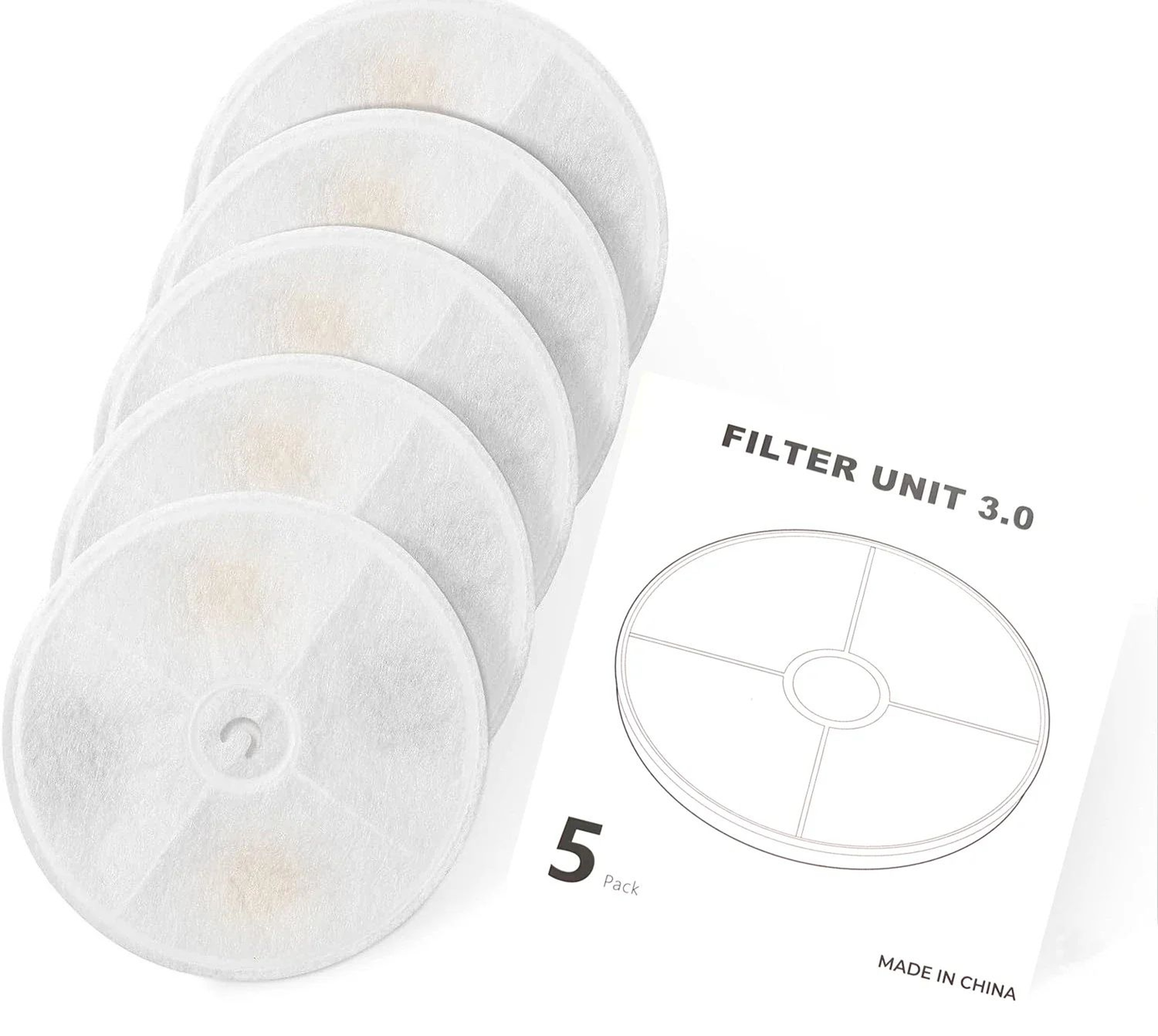 PETKIT Fountain Filter 30 Replacement Pack  5Piece Triple Filtration Cat Water Fountain Filters 3