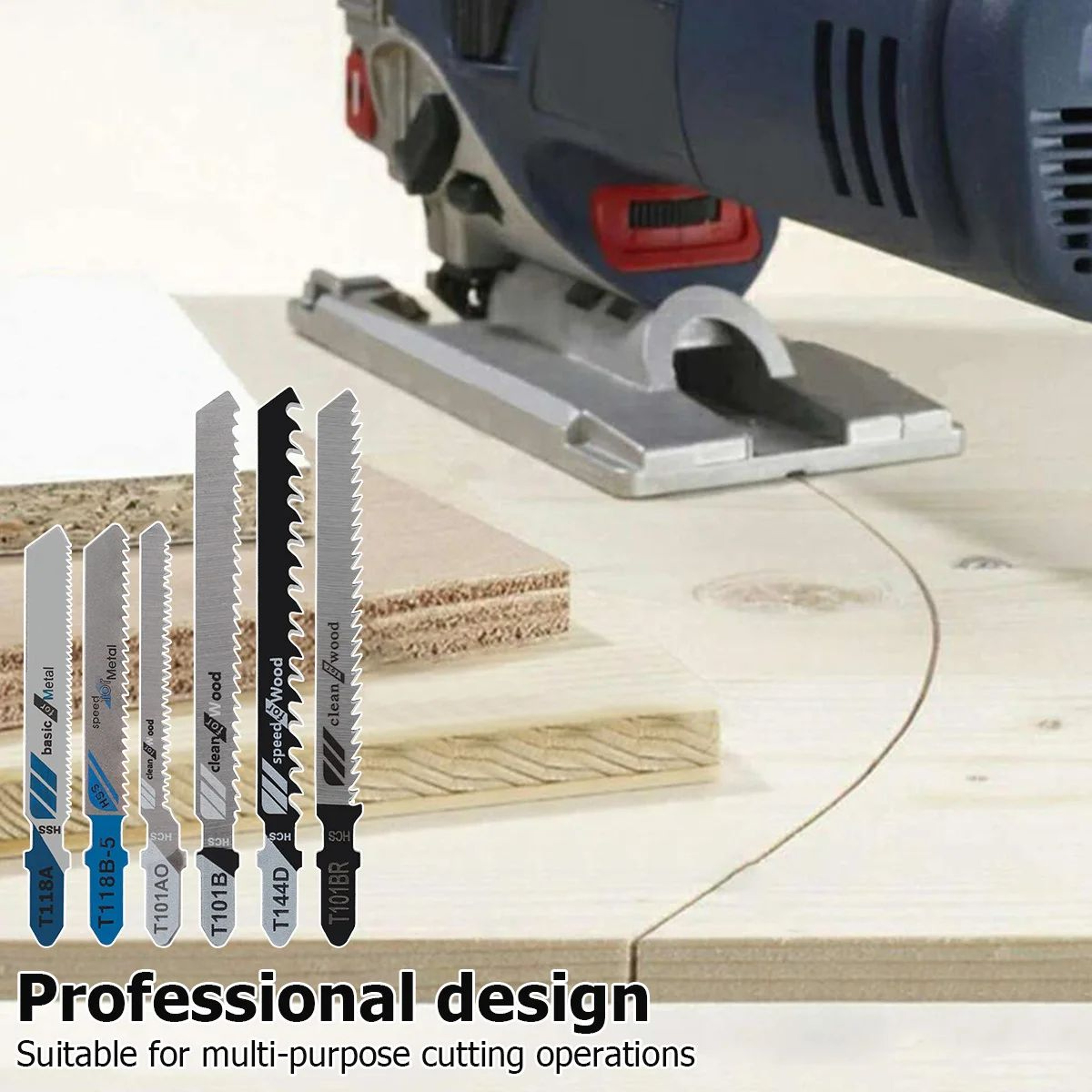 T Shank Jigsaw Blade Set For Wood And Thin Metal Cutting Compatible With Bosch DEWALT Makita And Mo 1