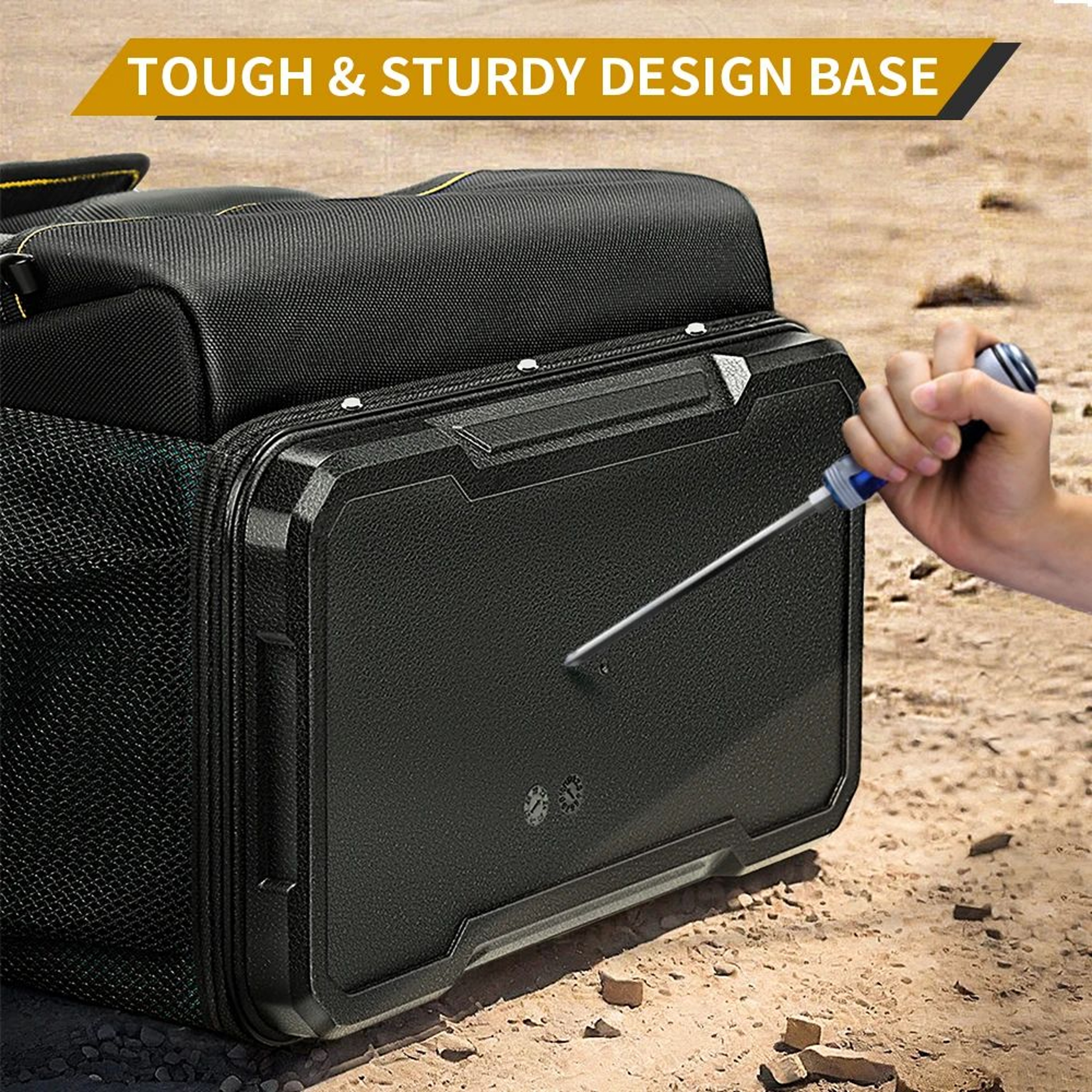 Heavy Duty Tool Backpack With Rubber Base Large Capacity Tool Storage Backpack For Electricians And 4