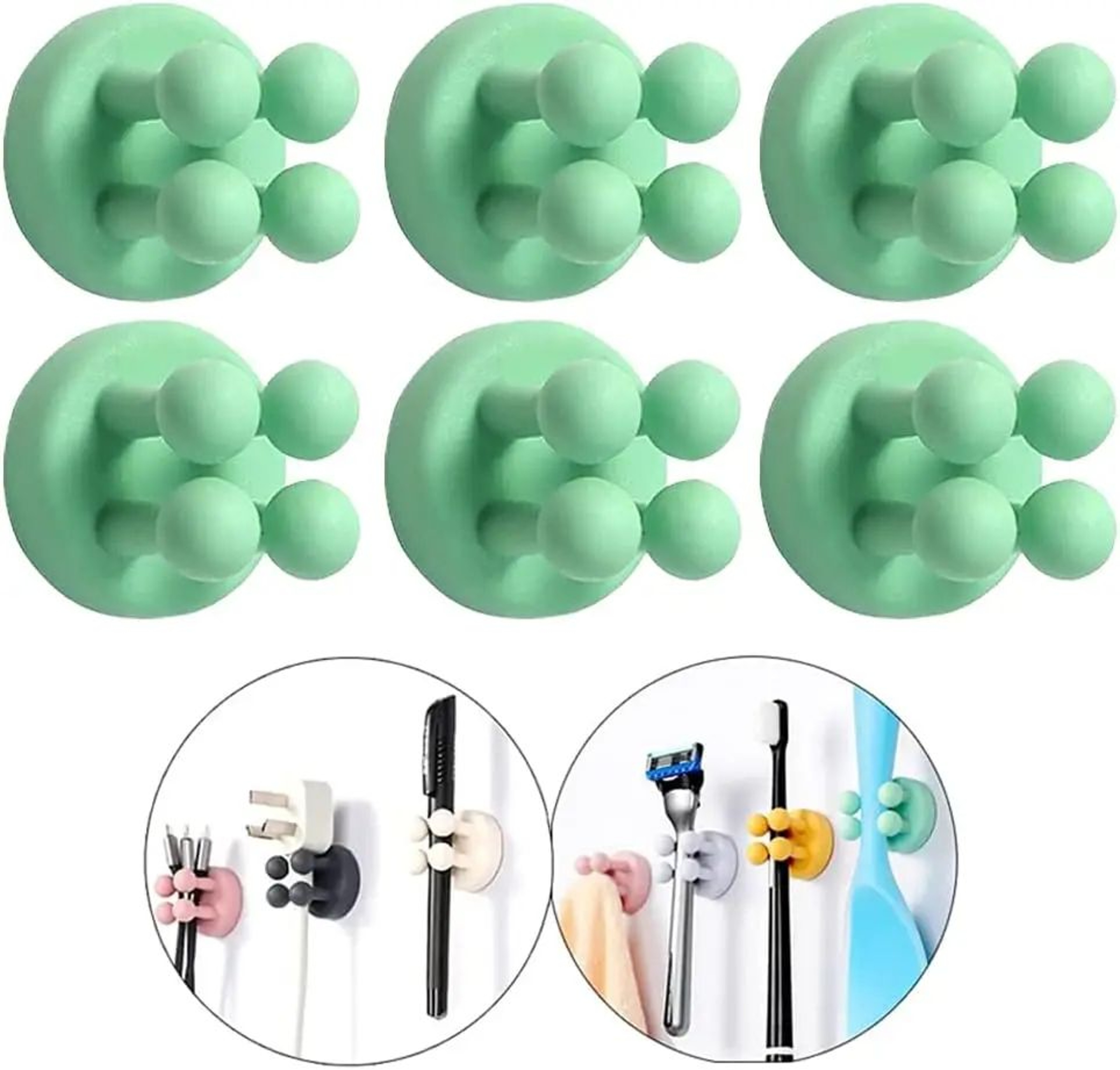 Silicone Toothbrush Holder Wall Mount Waterproof Self Adhesive Bathroom Organizer 22