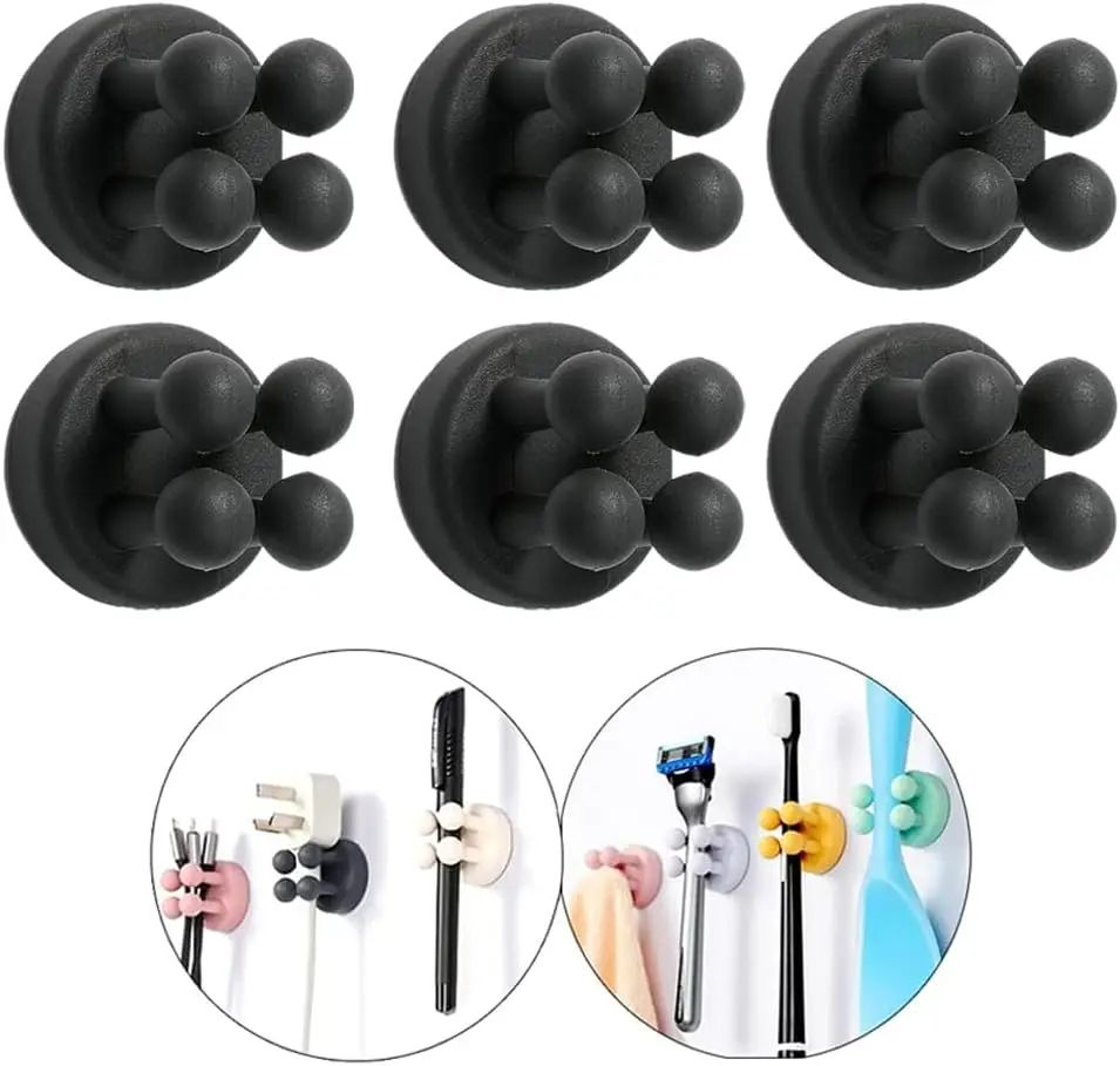 Silicone Toothbrush Holder Wall Mount Waterproof Self Adhesive Bathroom Organizer 23