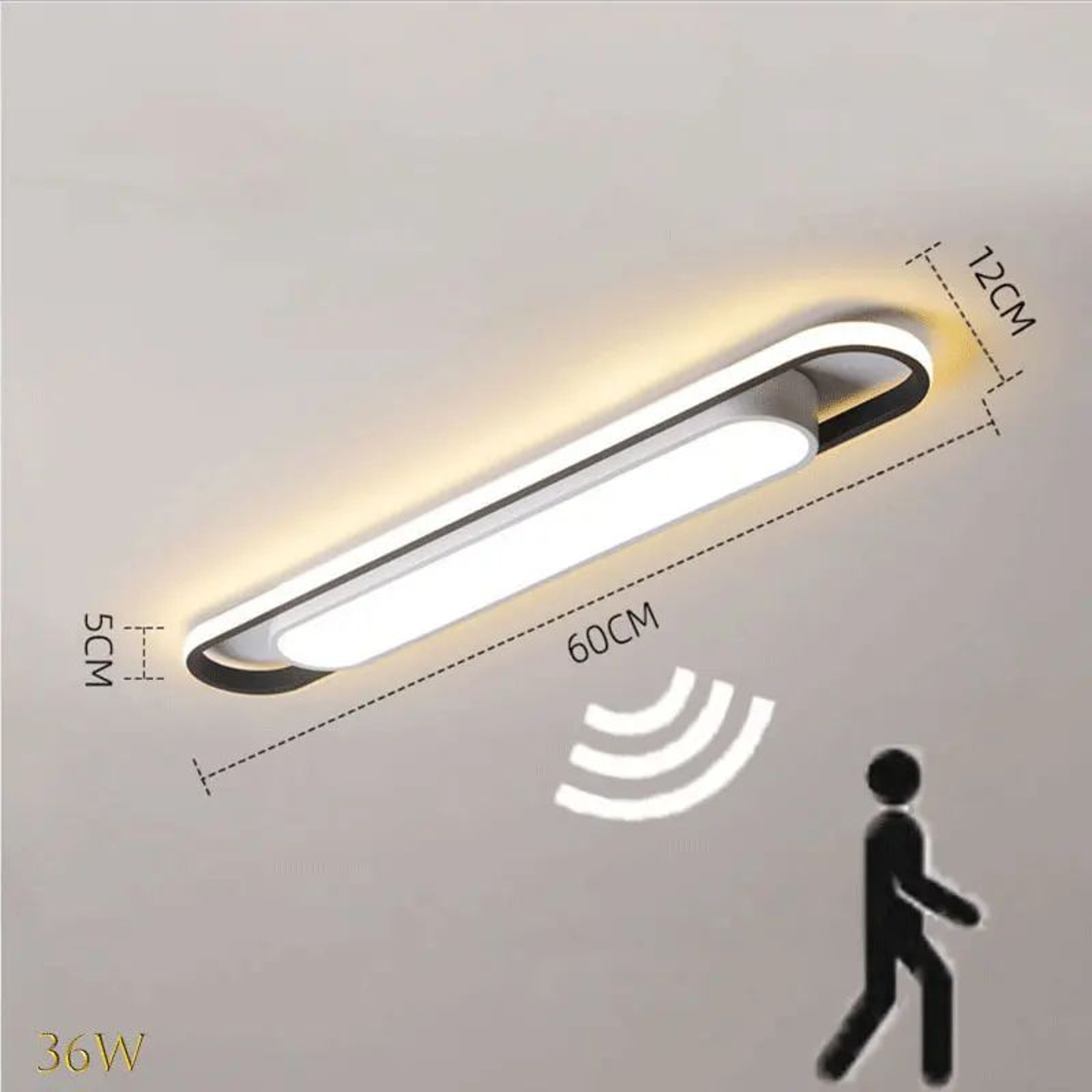Modern Motion Sensor Ceiling Light Slim LED Ceiling Light For Hallway Bedroom And Closet 11