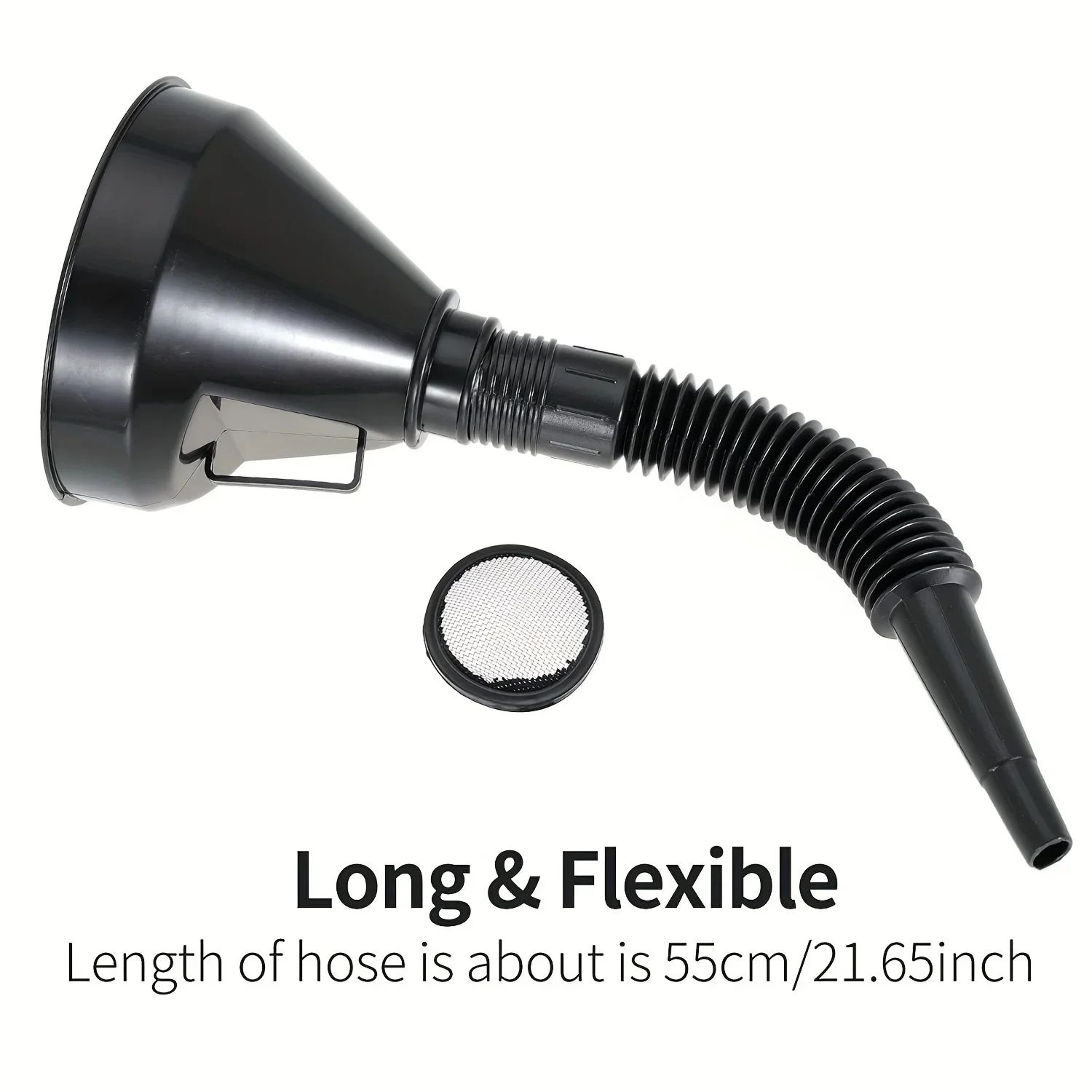 Portable Car Fuel Funnel With Long Nozzle Wide Mouth Refueling Funnel For Cars And Motorcycles 5