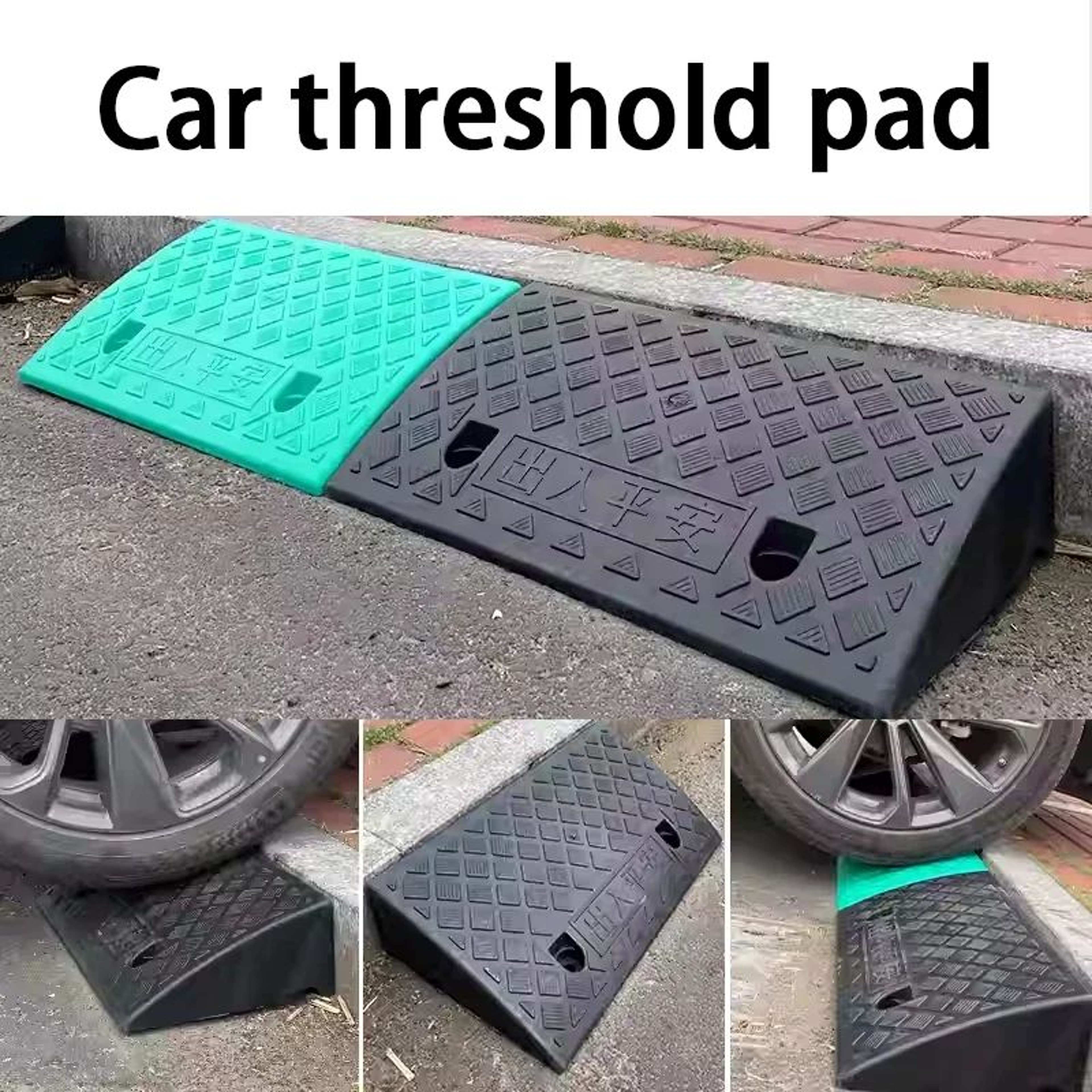 Heavy Duty Car Curb Ramp Plastic Threshold Ramp For Driveways Garages And Vehicle Access 1