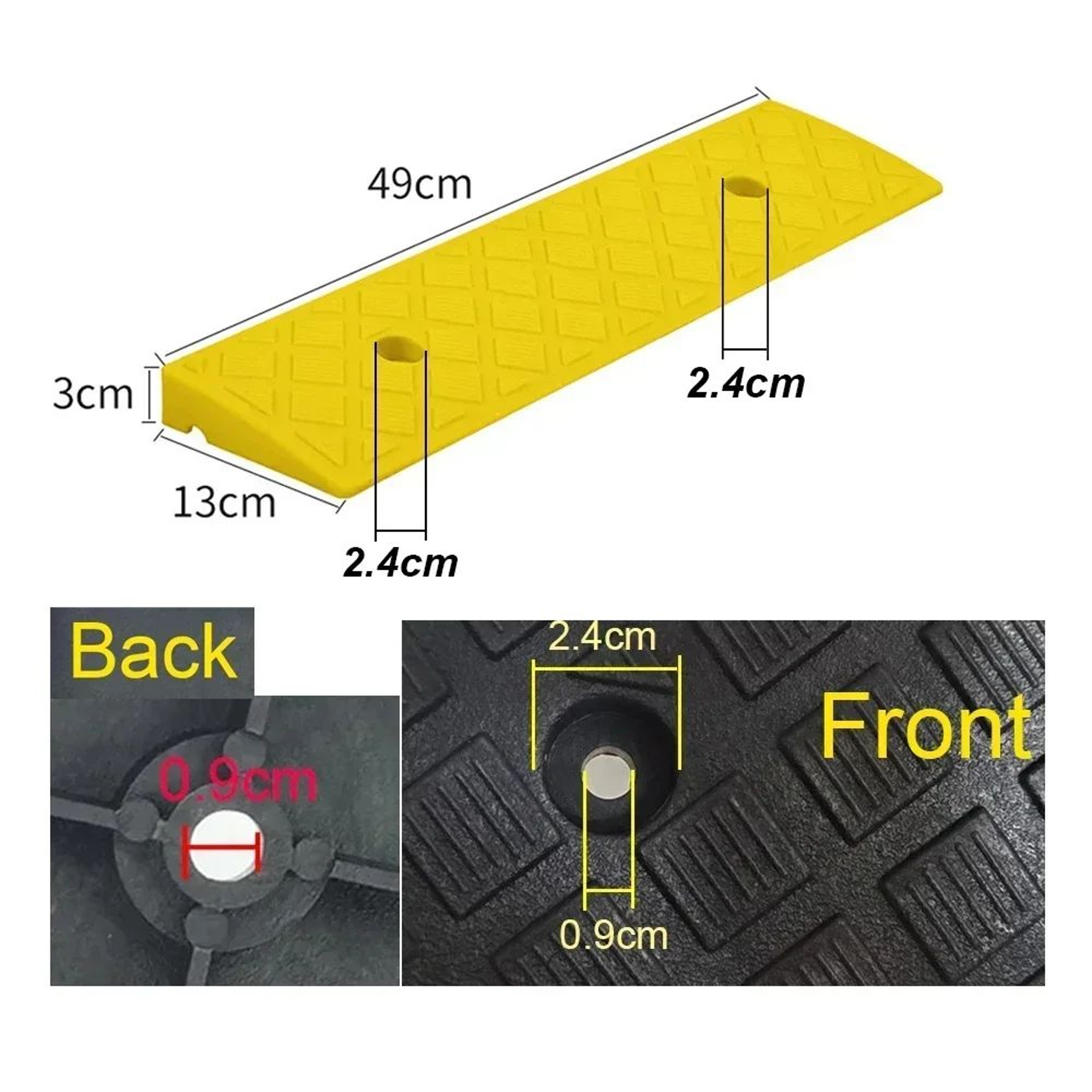 Heavy Duty Car Curb Ramp Plastic Threshold Ramp For Driveways Garages And Vehicle Access 4