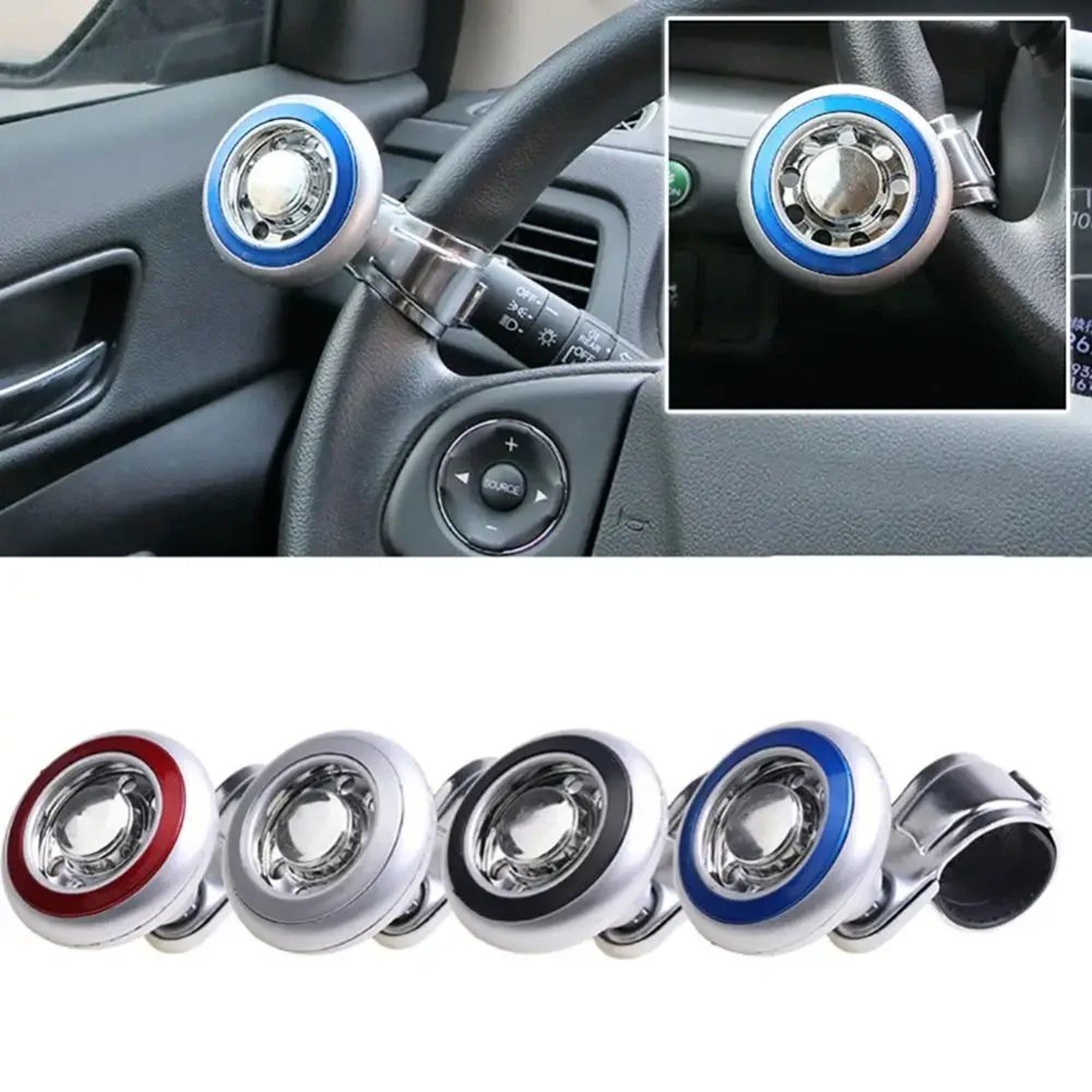 Universal Steering Wheel Spinner Knob Power Handle For Cars Trucks SUVs And Tractors 1