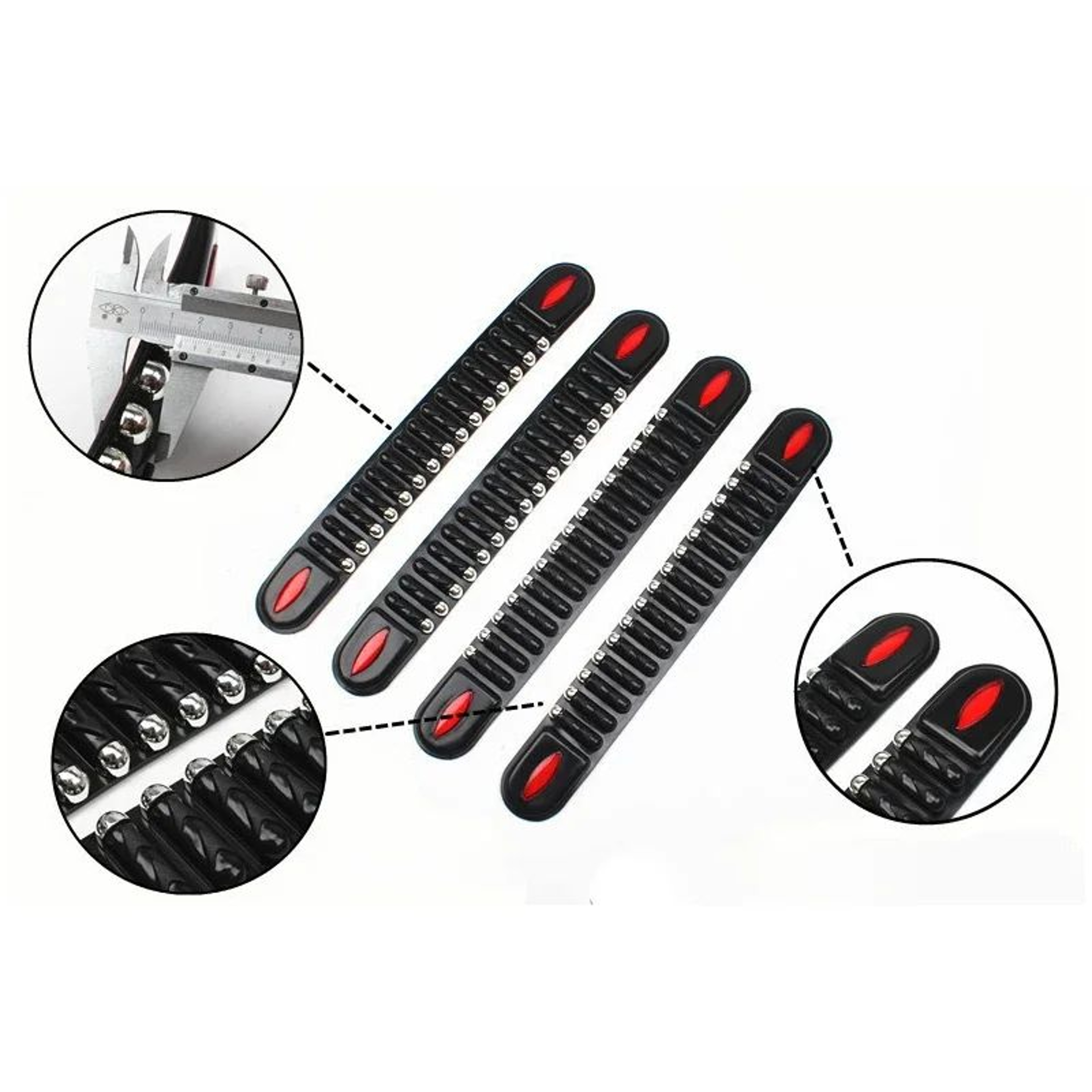 Universal Rubber Car Bumper Protector Strips 2 Pair Set Anti Collision Bumper Guards 1