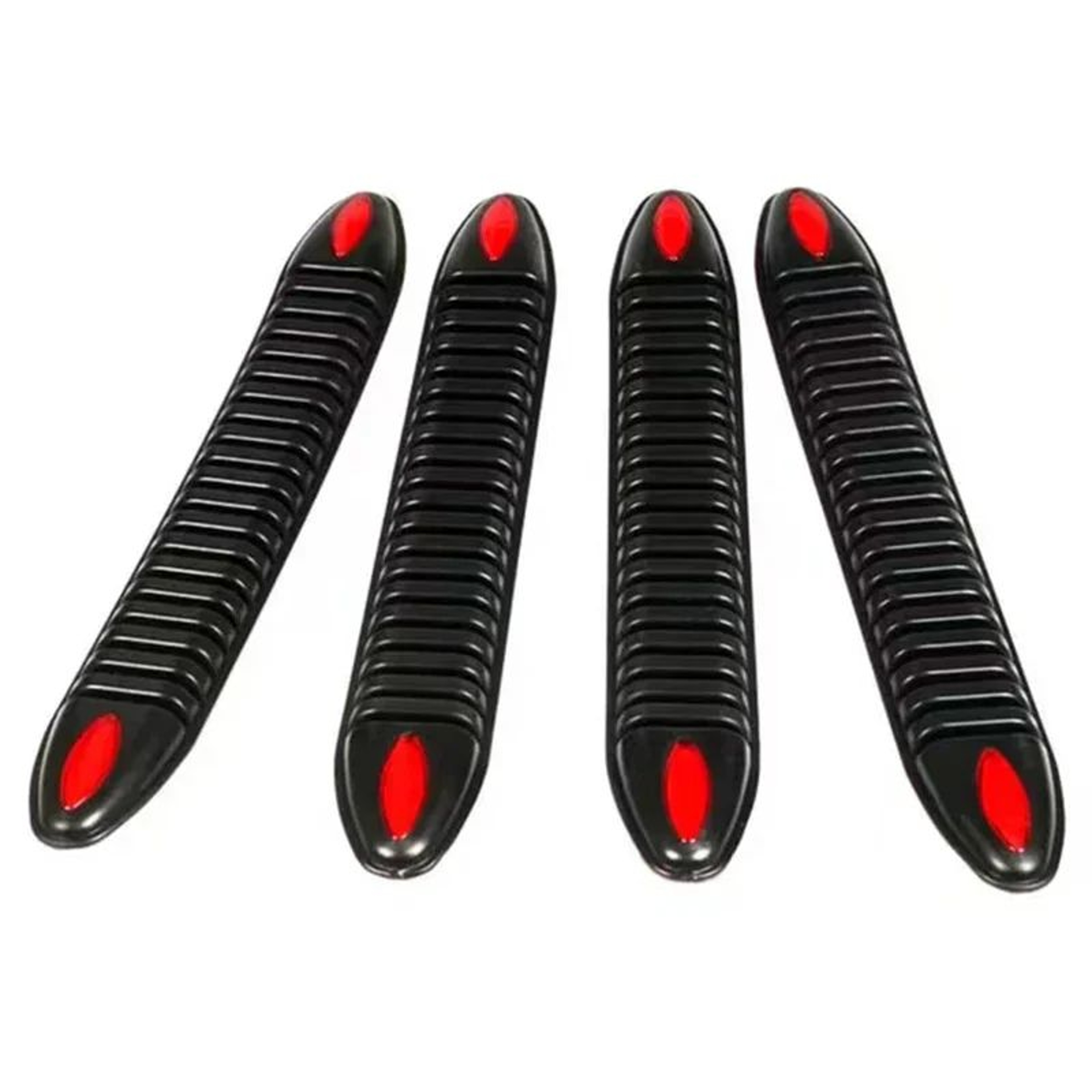 Universal Rubber Car Bumper Protector Strips 2 Pair Set Anti Collision Bumper Guards 10