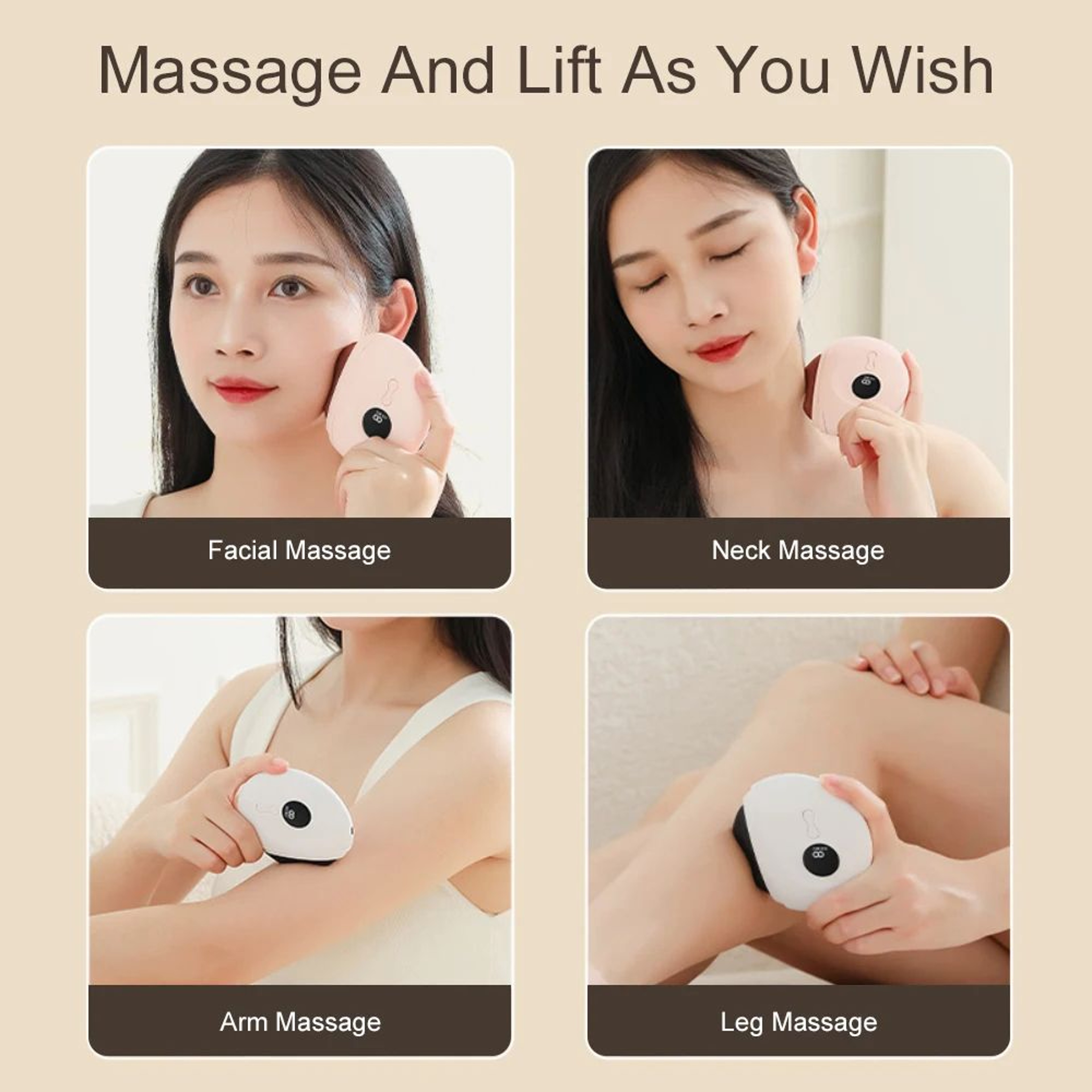 Electric Gua Sha Tool Face Lifting Massager With Heat And Vibration 3