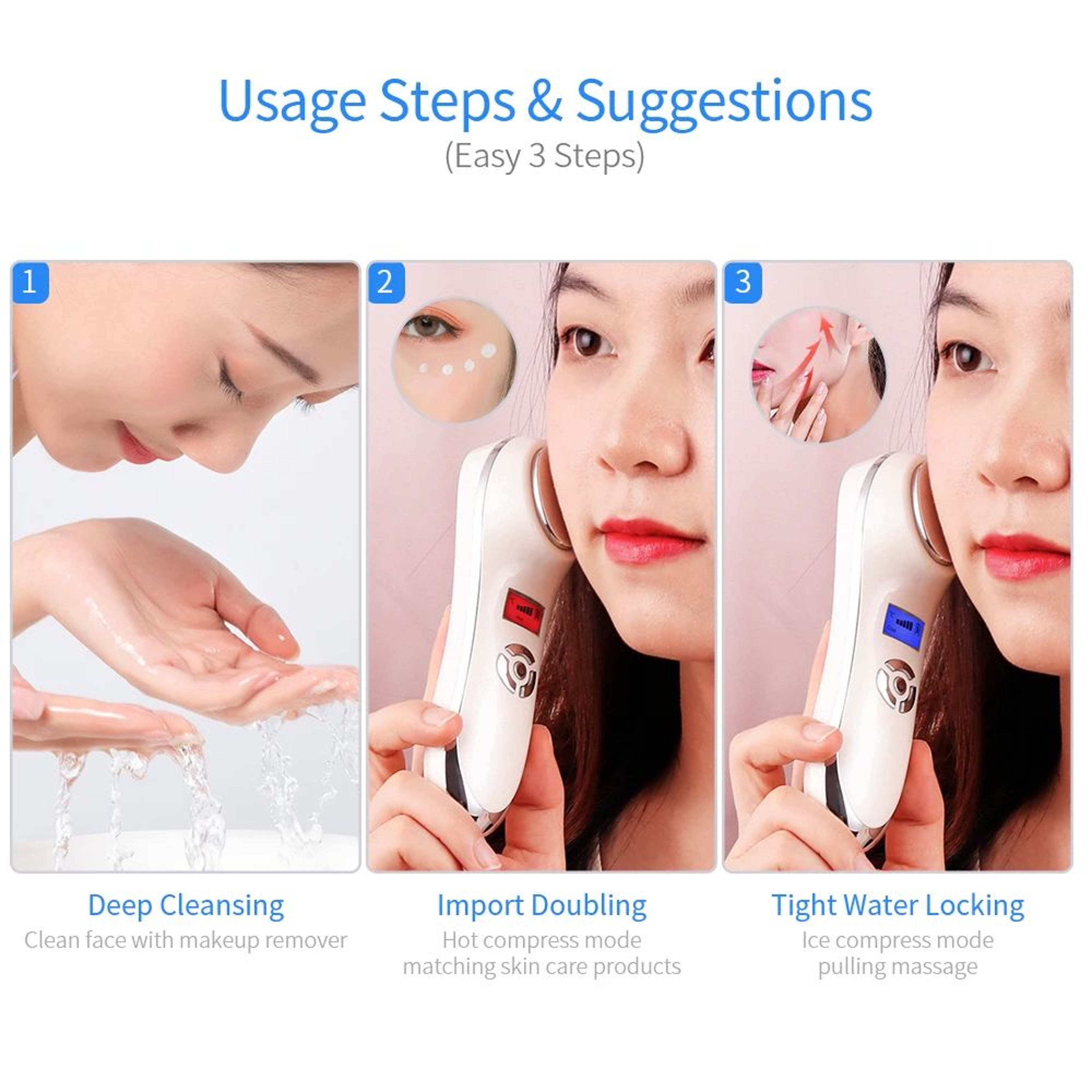 Hot  Cold Facial Massager With Vibration For Skin Lifting And Pore Care 5