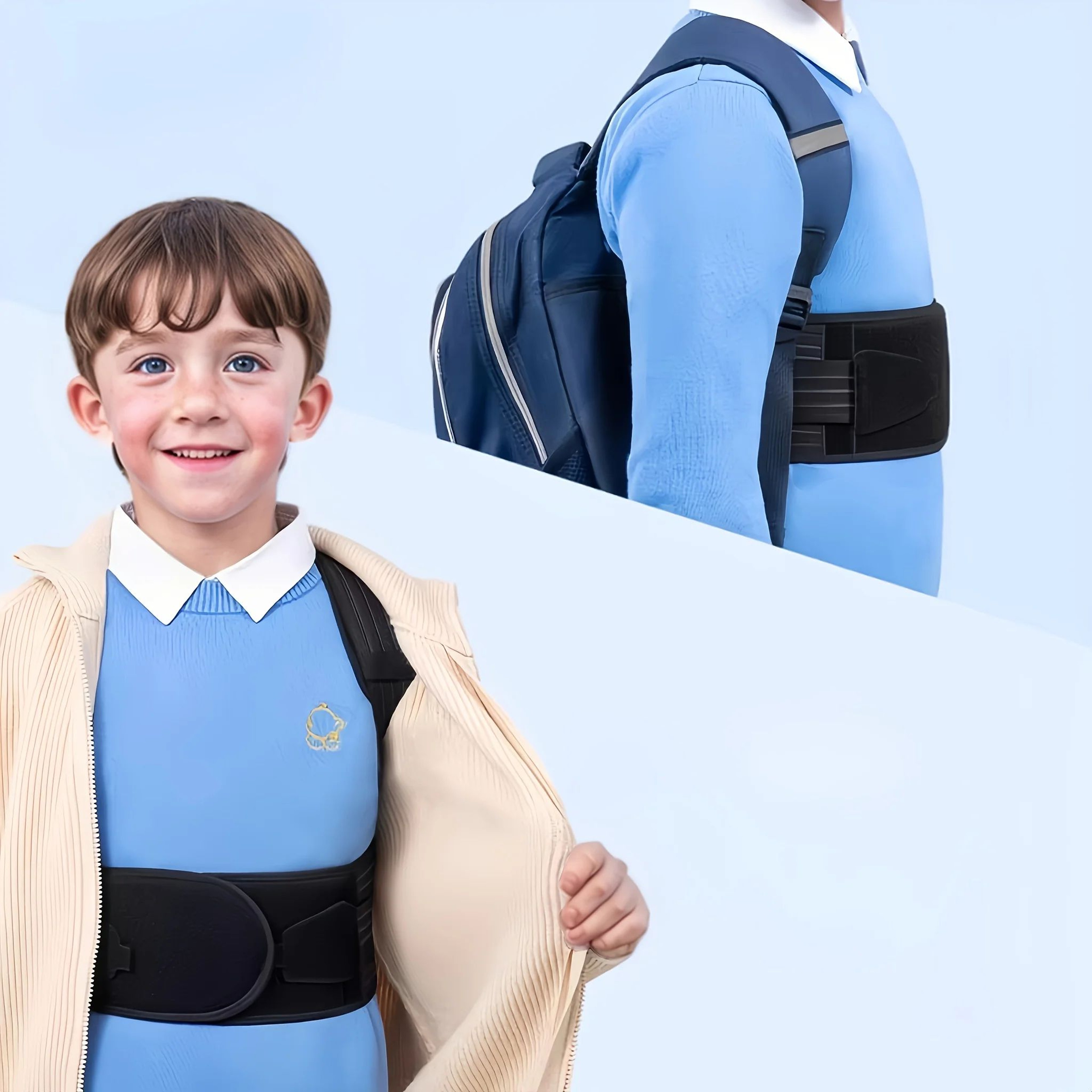Youth Posture Corrector Back Brace Adjustable Shoulder Support Belt For Kids And Teens 1