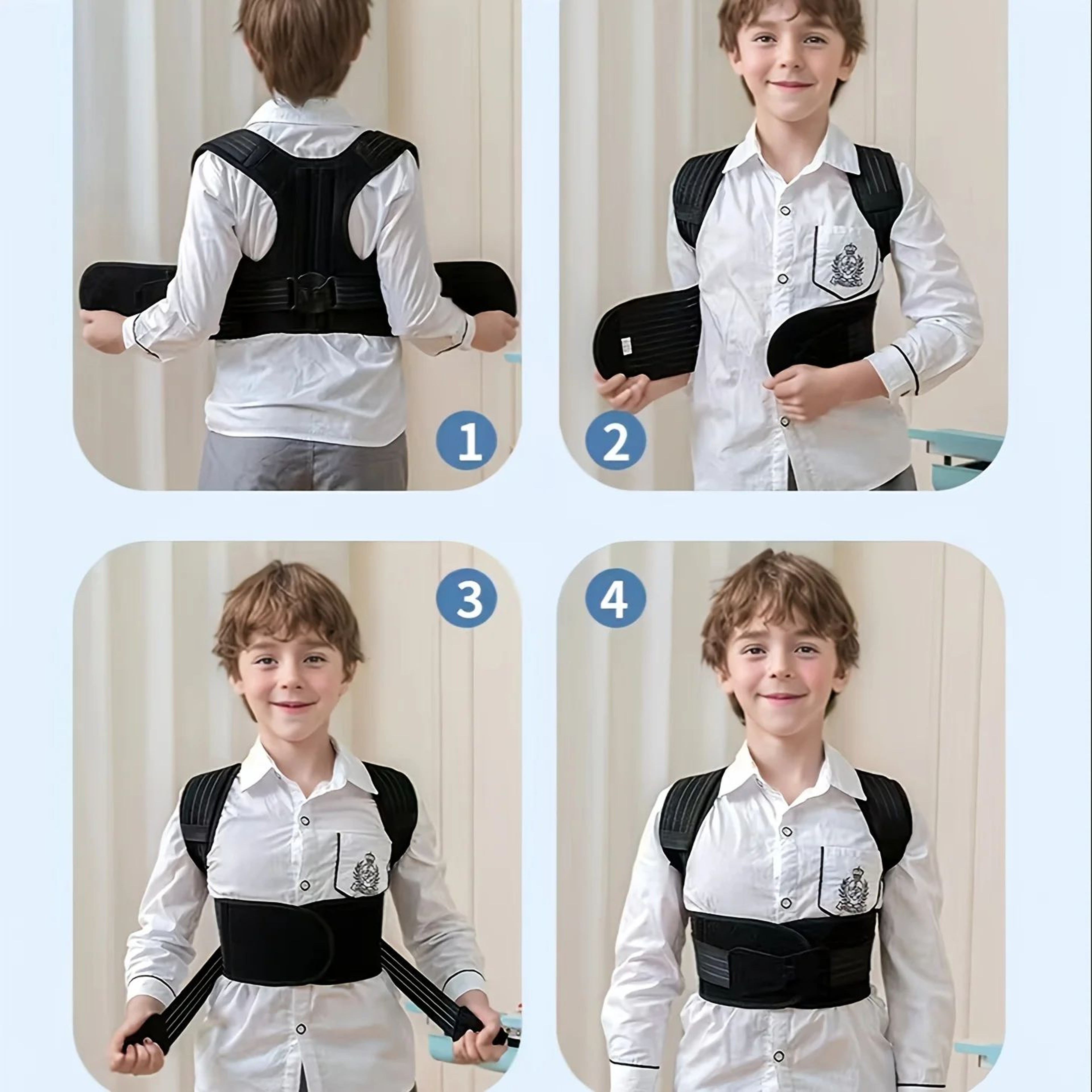 Youth Posture Corrector Back Brace Adjustable Shoulder Support Belt For Kids And Teens 2