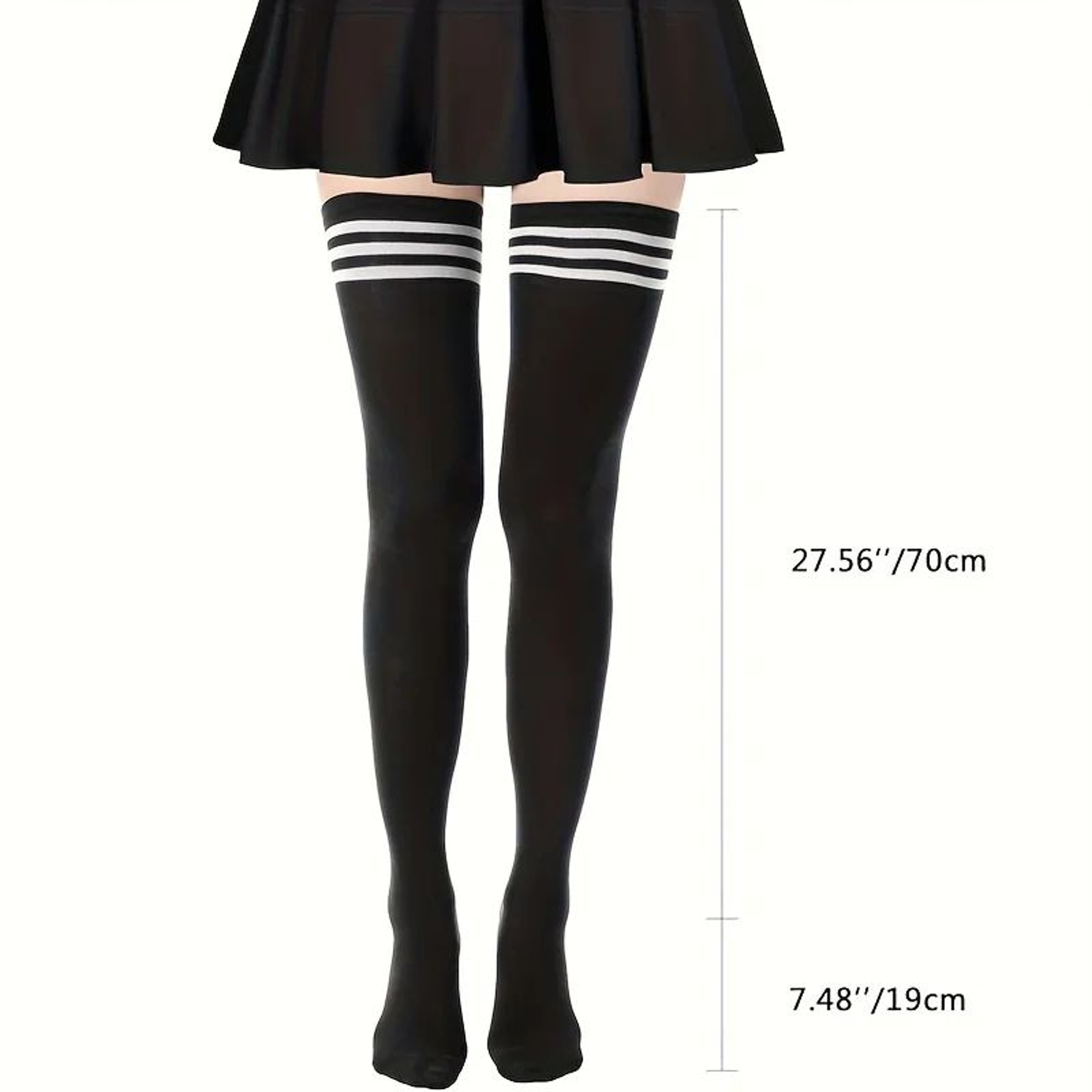 Elegant Thigh High Socks For Women Soft Stretch Over Knee Socks One Pair 4