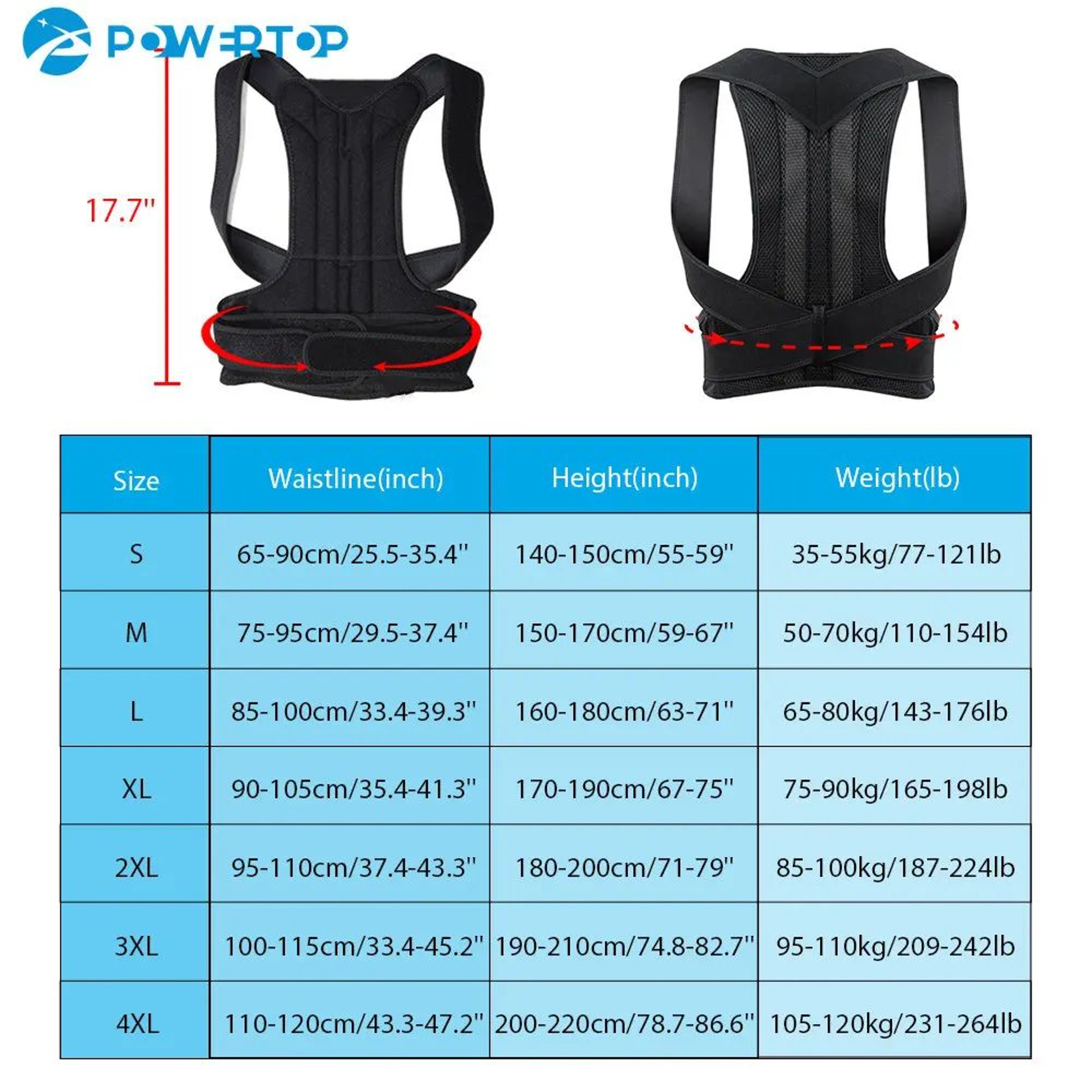 Adjustable Posture Corrector Back Brace For Men And Women With Clavicle Support And Upper Back Alig 1