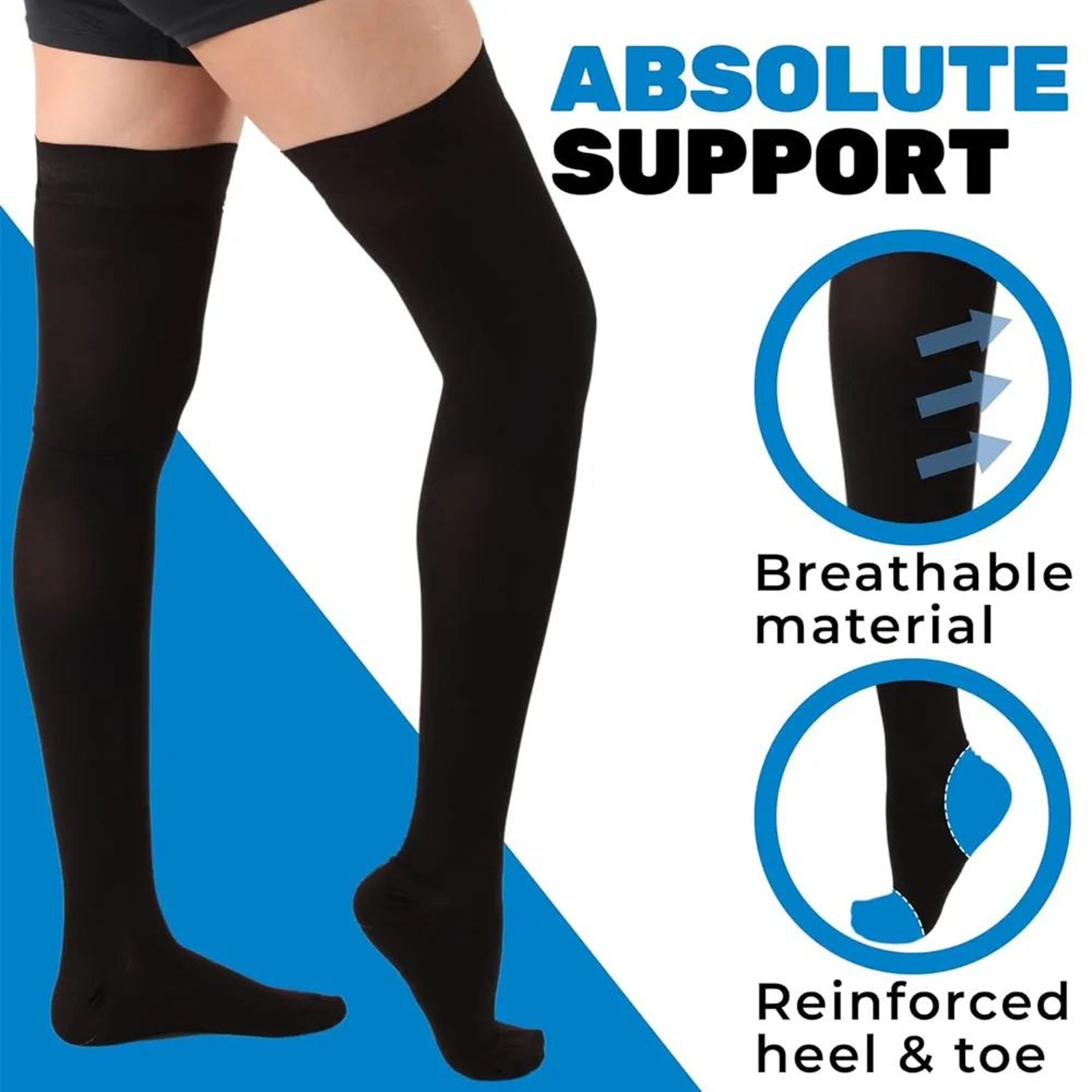 ComfortStride Thigh High Compression Socks Over Knee Compression Stockings For Running Travel And D 3