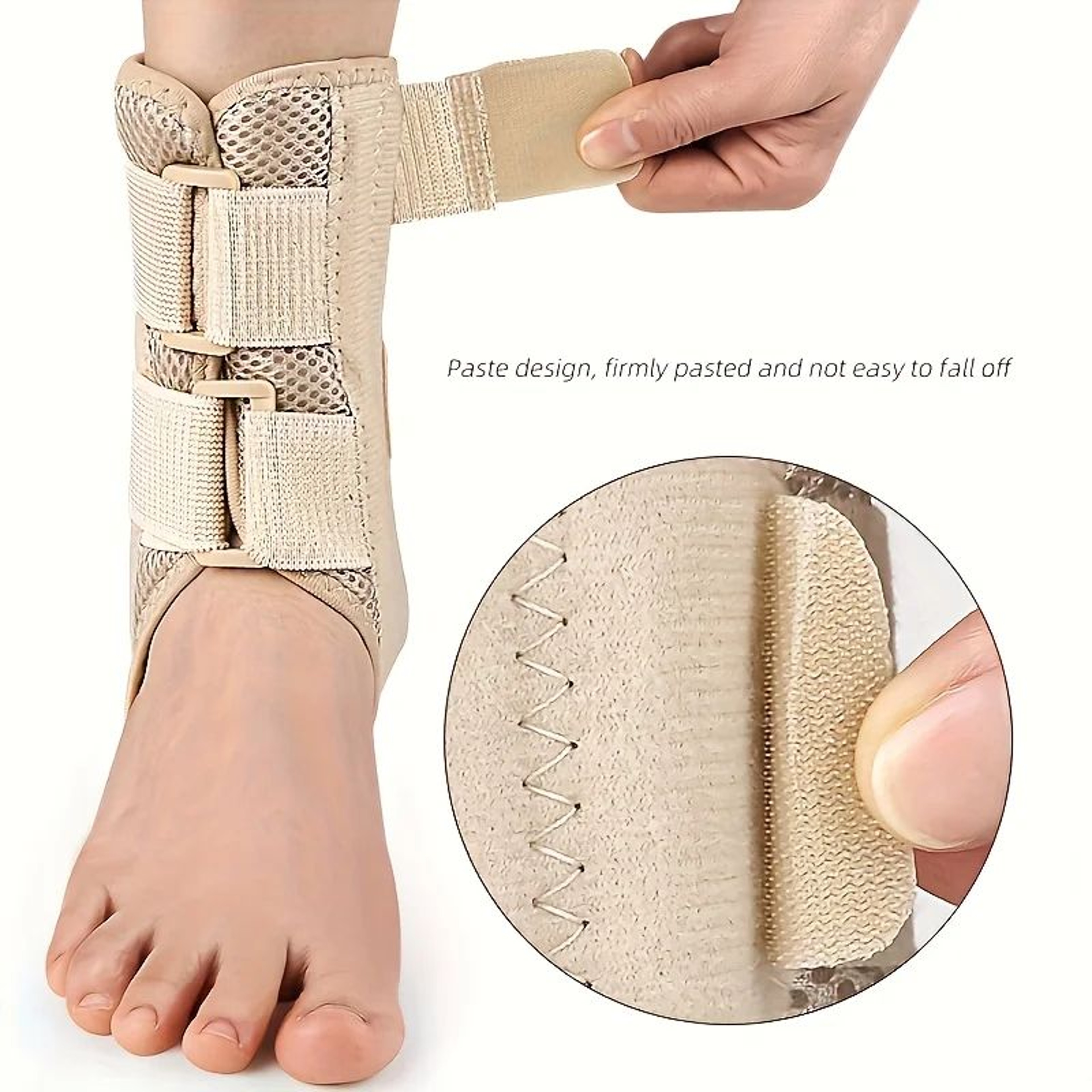 Spring Bar Ankle Support Brace With Adjustable Compression Ankle Sleeve And Breathable Mesh 2