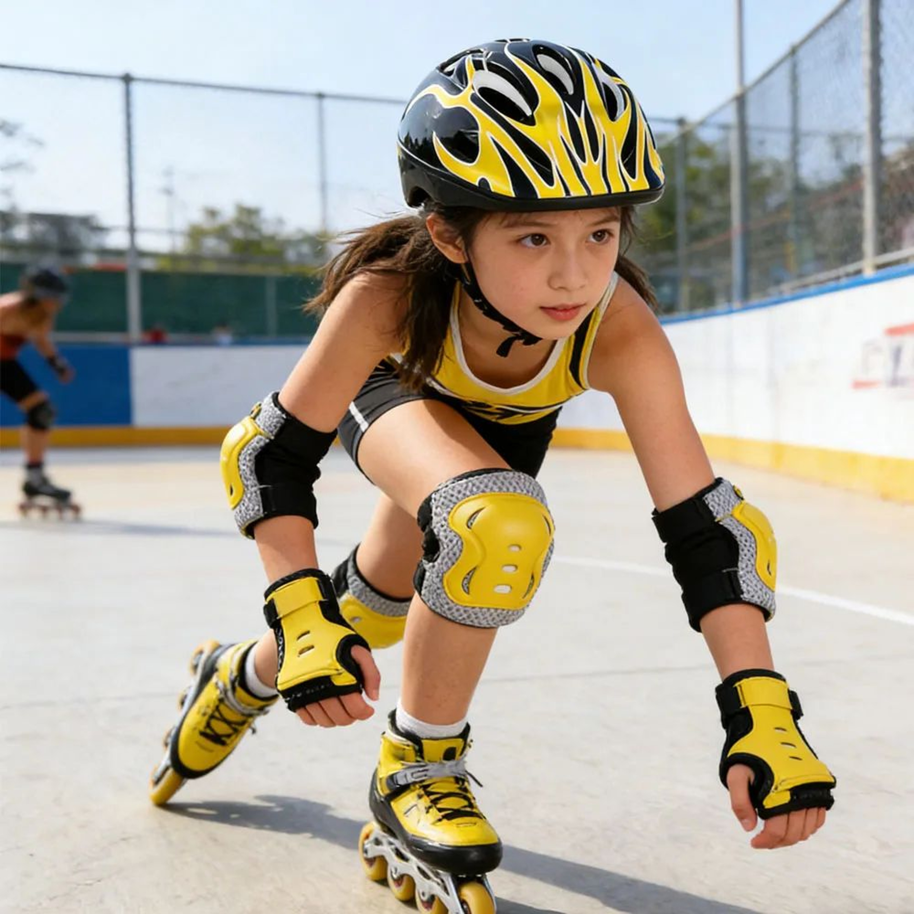 SafeRide Kids Protective Gear Set With Skateboard Helmet And Pads For Skating Cycling And Scooters 5