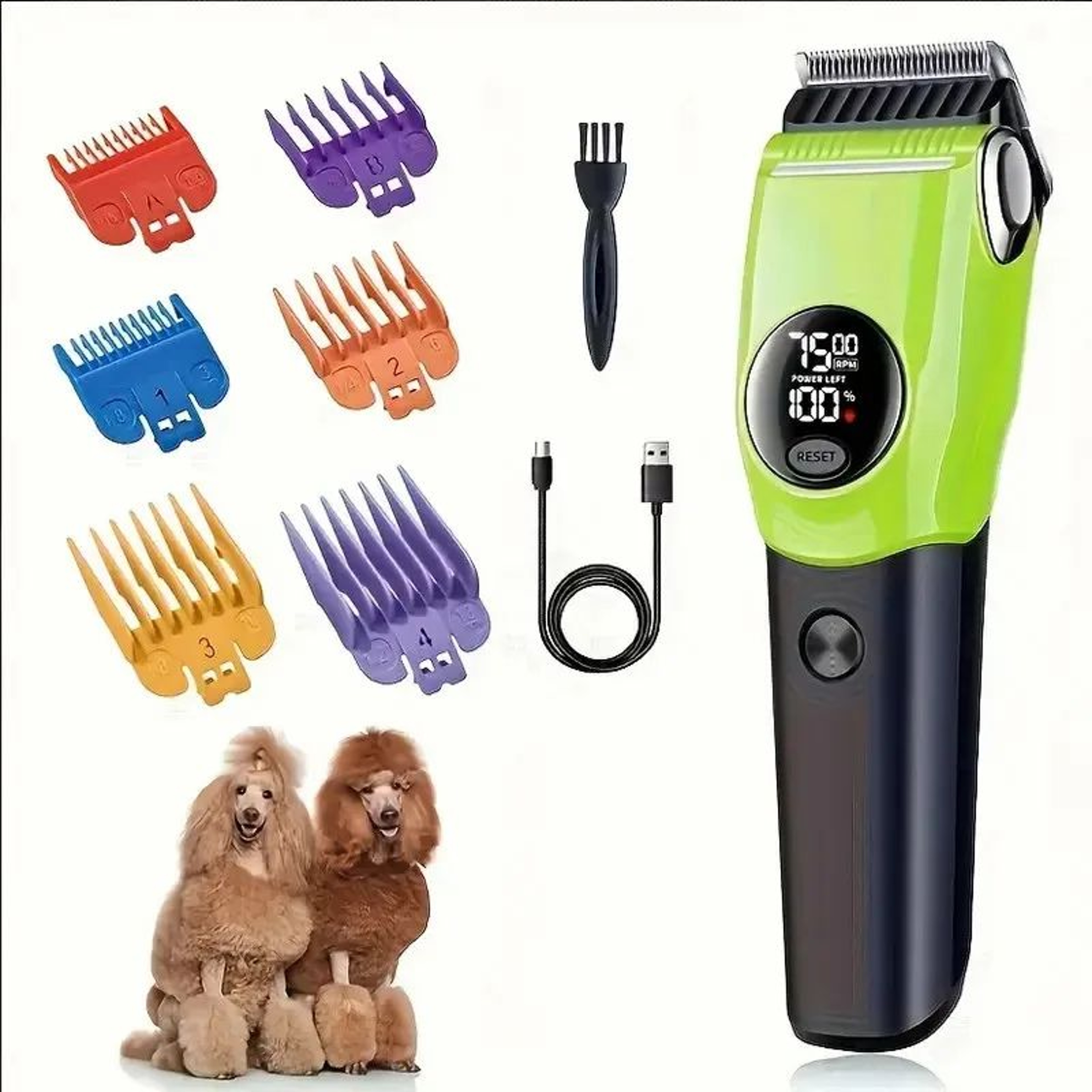 Professional Pet Grooming Clippers With LED Display And Cordless Dog Hair Trimmer For Dogs And Cats 7