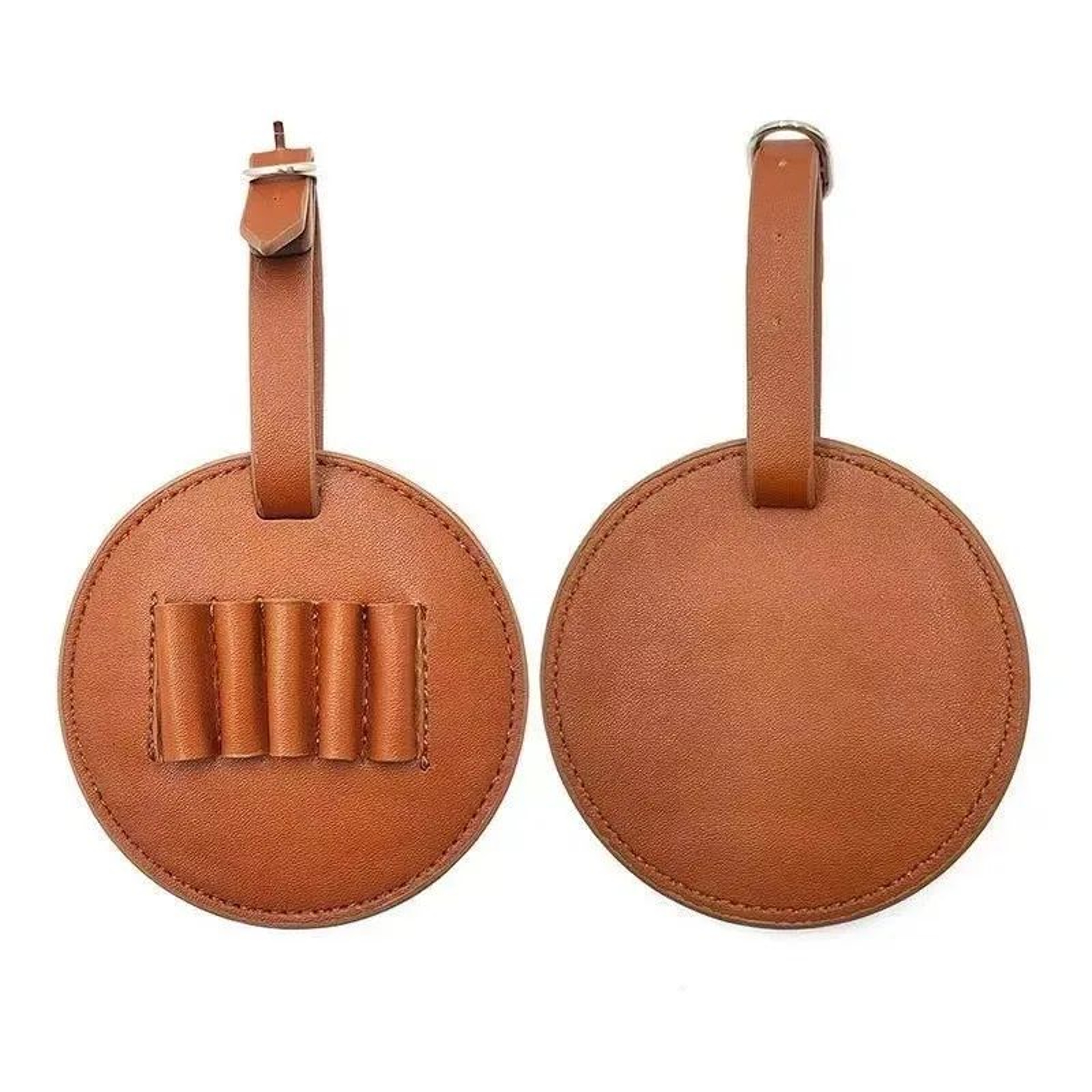 Premium Golf Ball Holder Leather Pouch With Tee Holsters And Belt Loop For Golf Bag 4