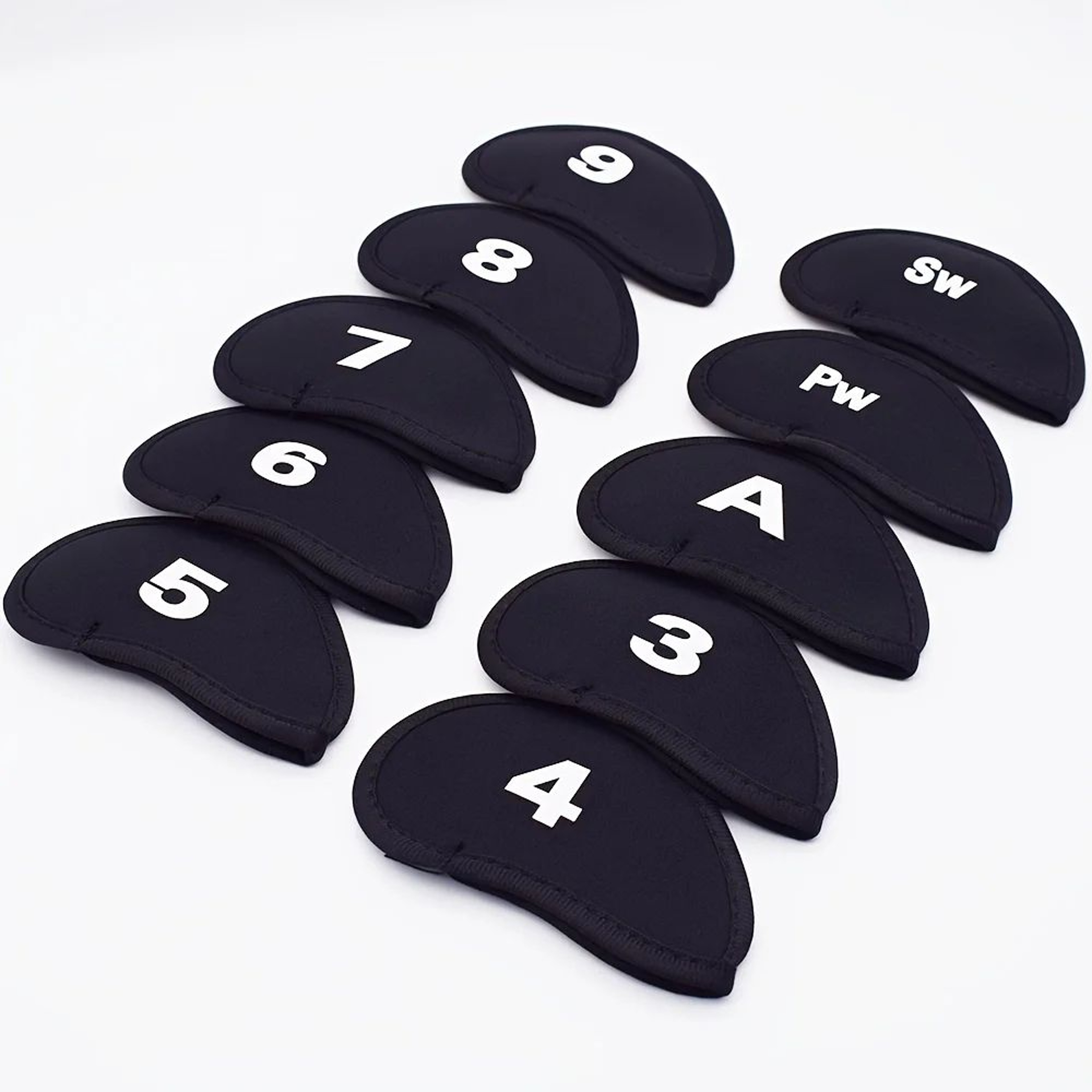 Portable Golf Iron Head Covers 10 Piece Set Golf Club Head Covers Protectors 8