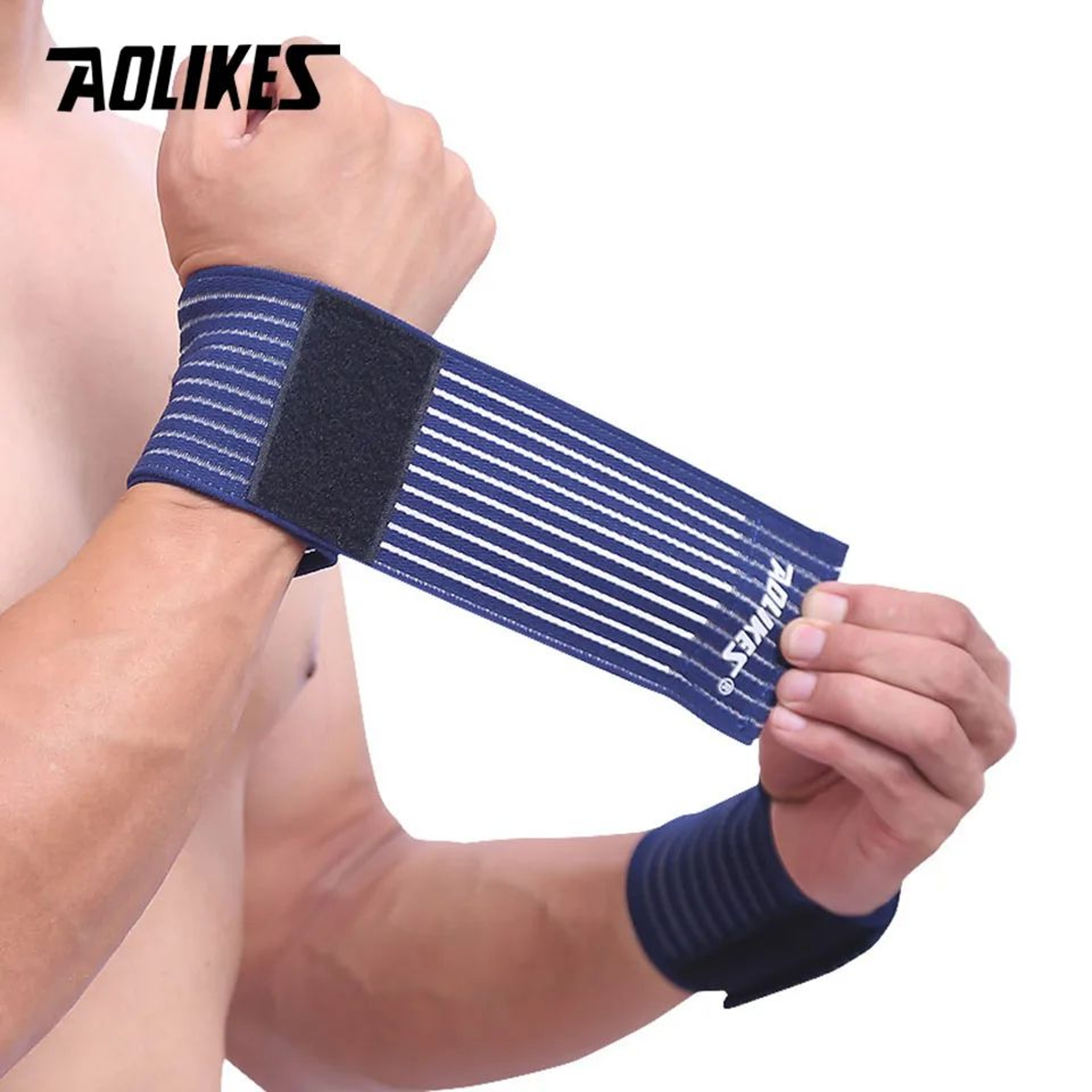 AOLIKES Compression Wrist Brace Adjustable Wrist Support Wrap For Gym Sports And Daily Use 8