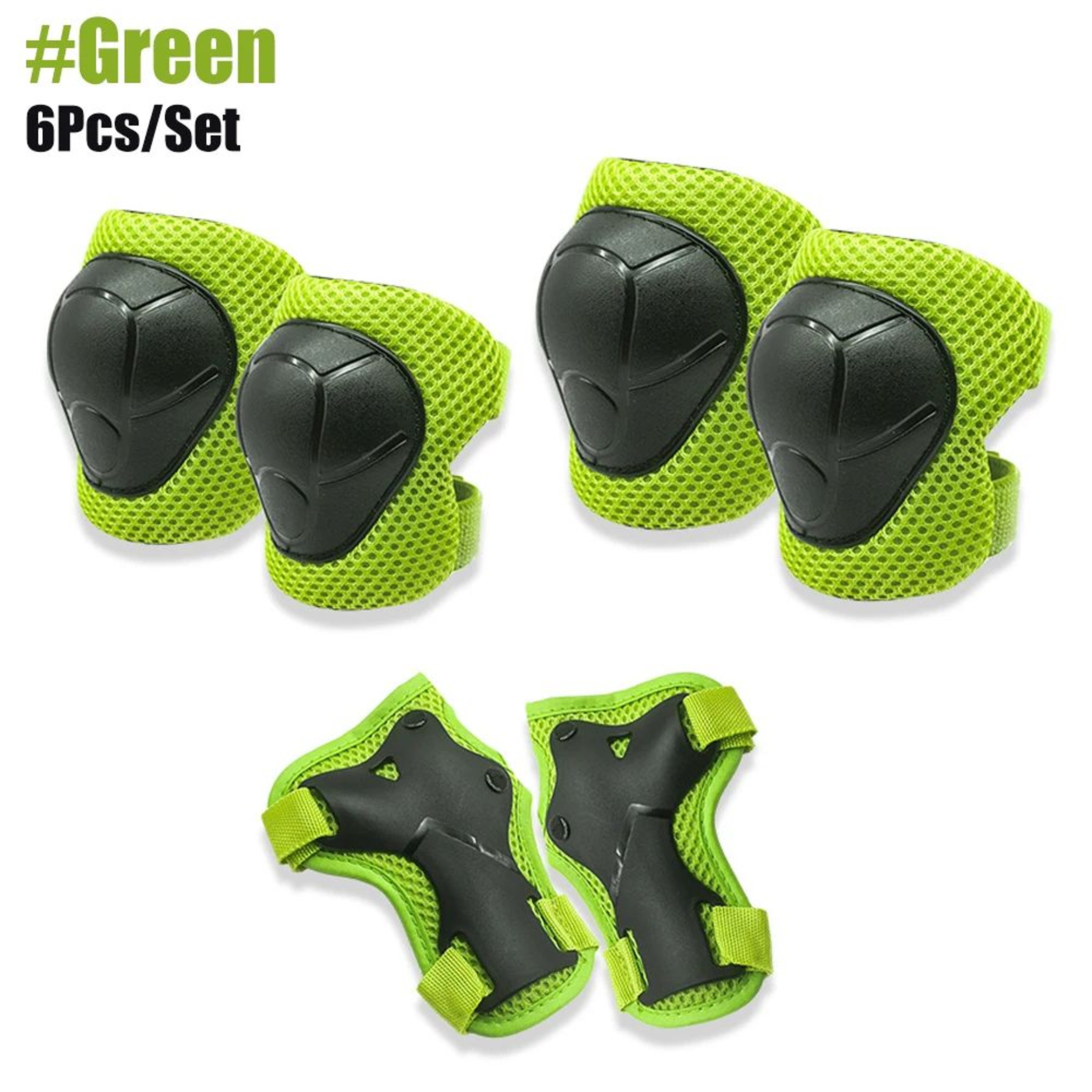 6PCS Kids Protective Gear Set With Kids Knee Pads And Wrist Guards For Skating Cycling  Scooters 15