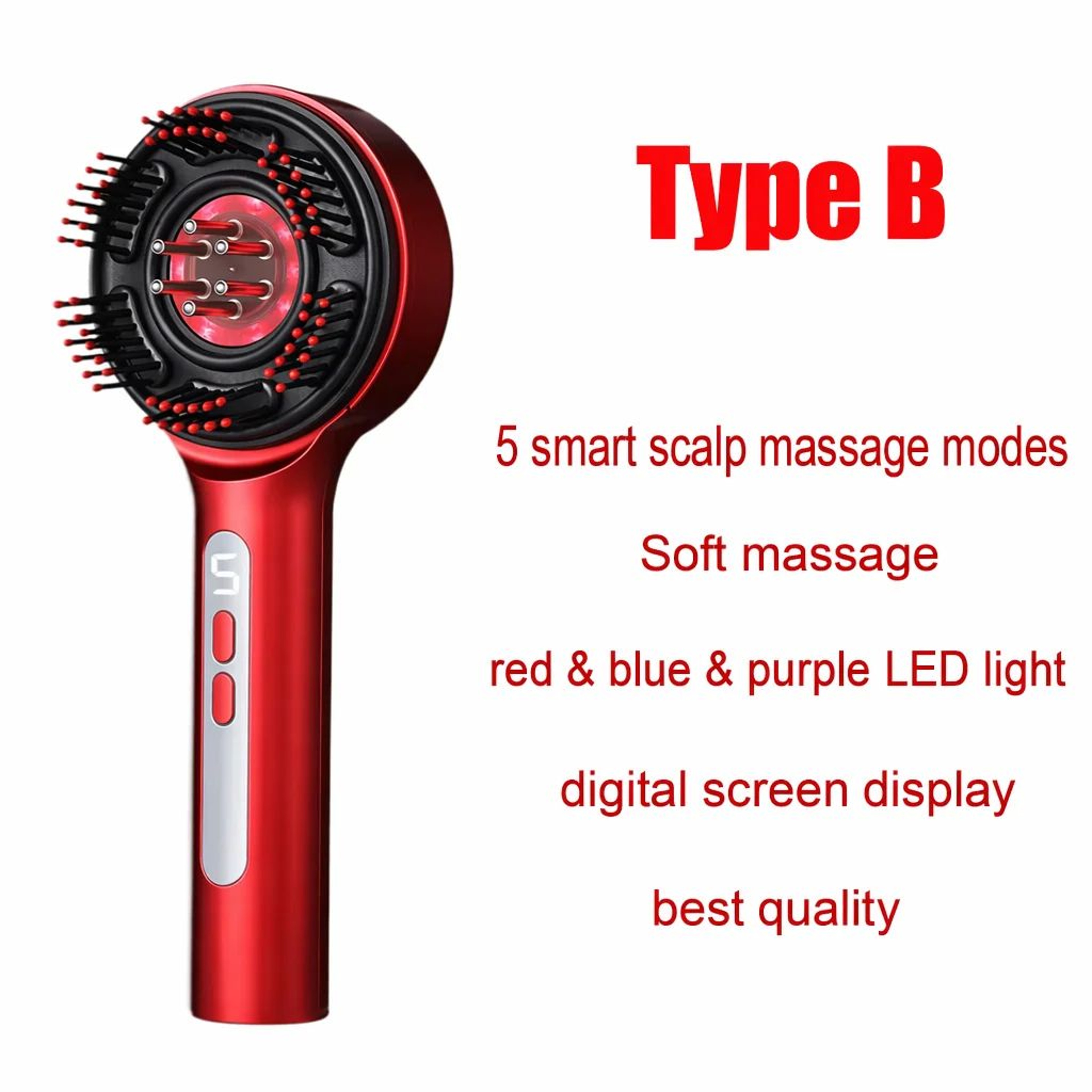 RadiGlow Hair Growth Comb LED Scalp Massager With Oil Applicator 7
