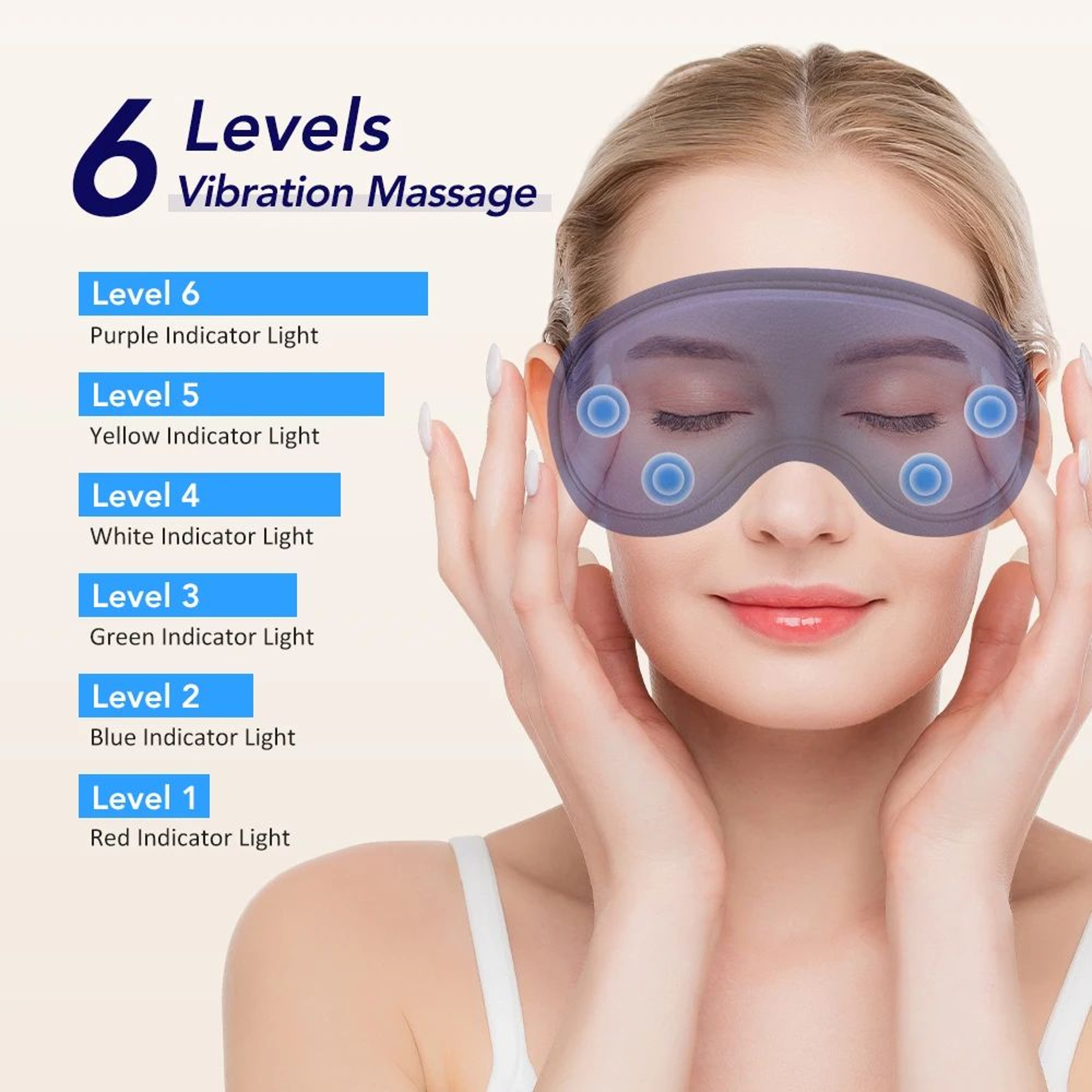 Heated Eye Mask With Vibration Massage USB Sleep Eye Mask For Eye Fatigue Relief 3