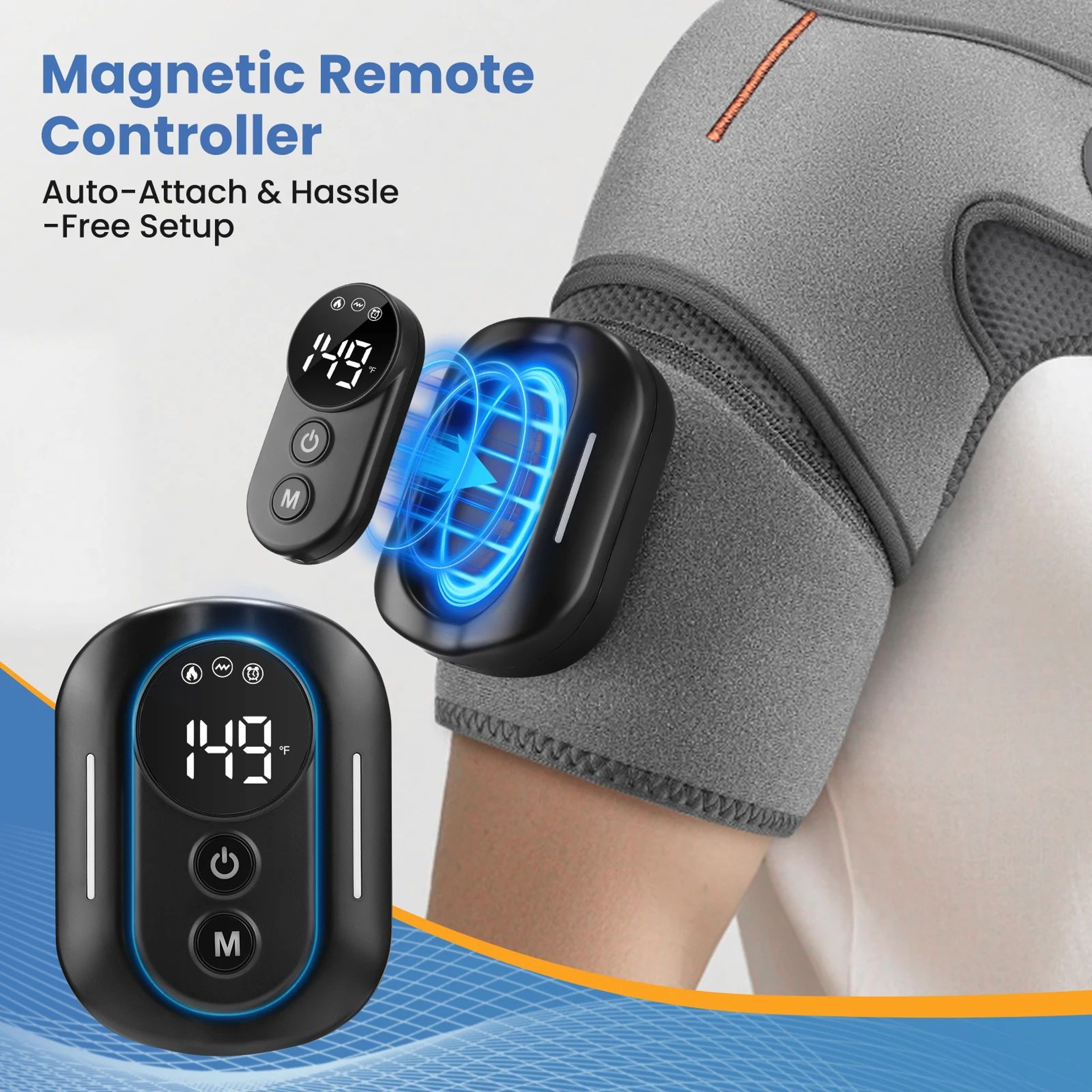 Cordless Heated Shoulder Massager Wrap With Remote Control And Vibration Therapy 1