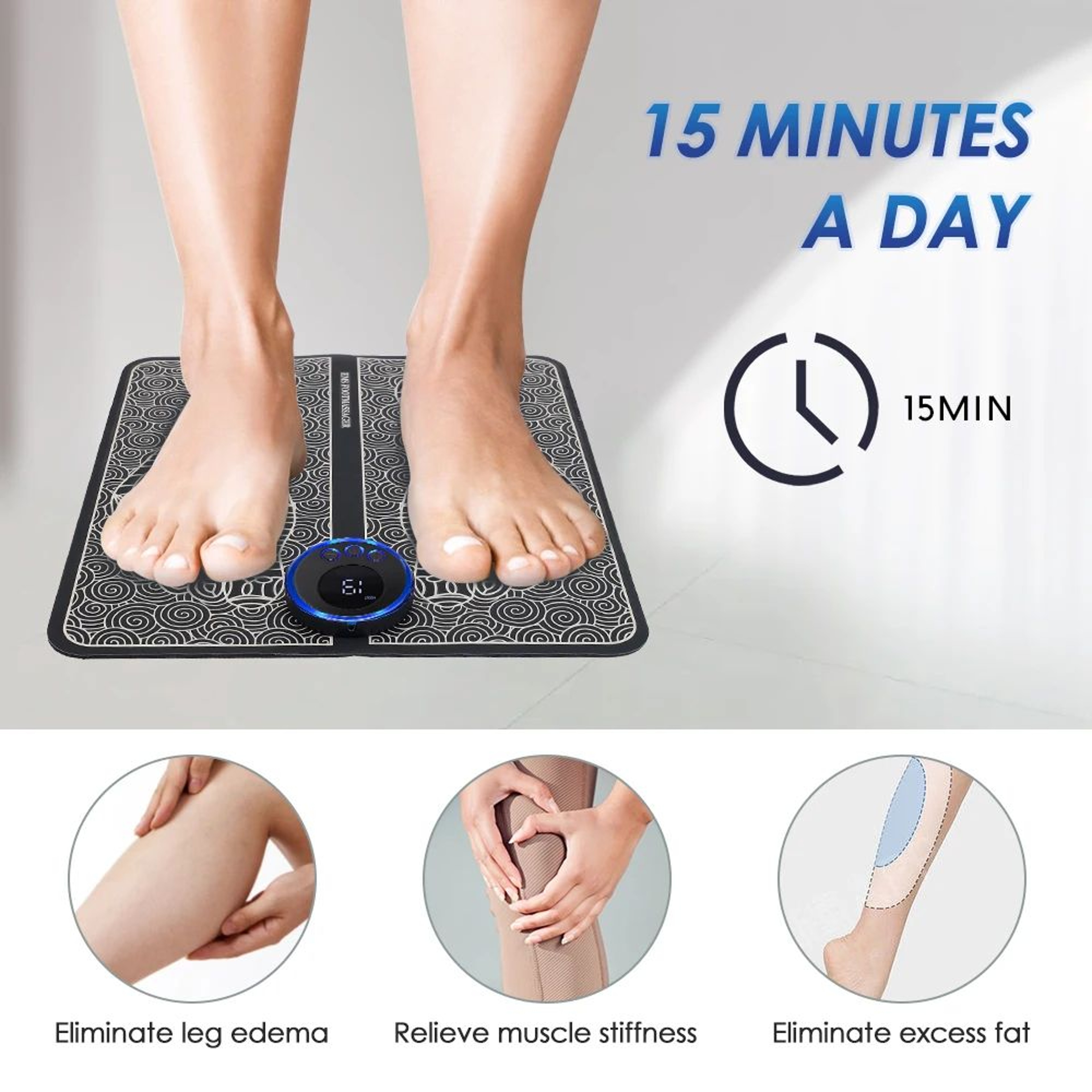 CozyPulse EMS Foot Massager Electric Foot Massage Pad With Remote Control 3