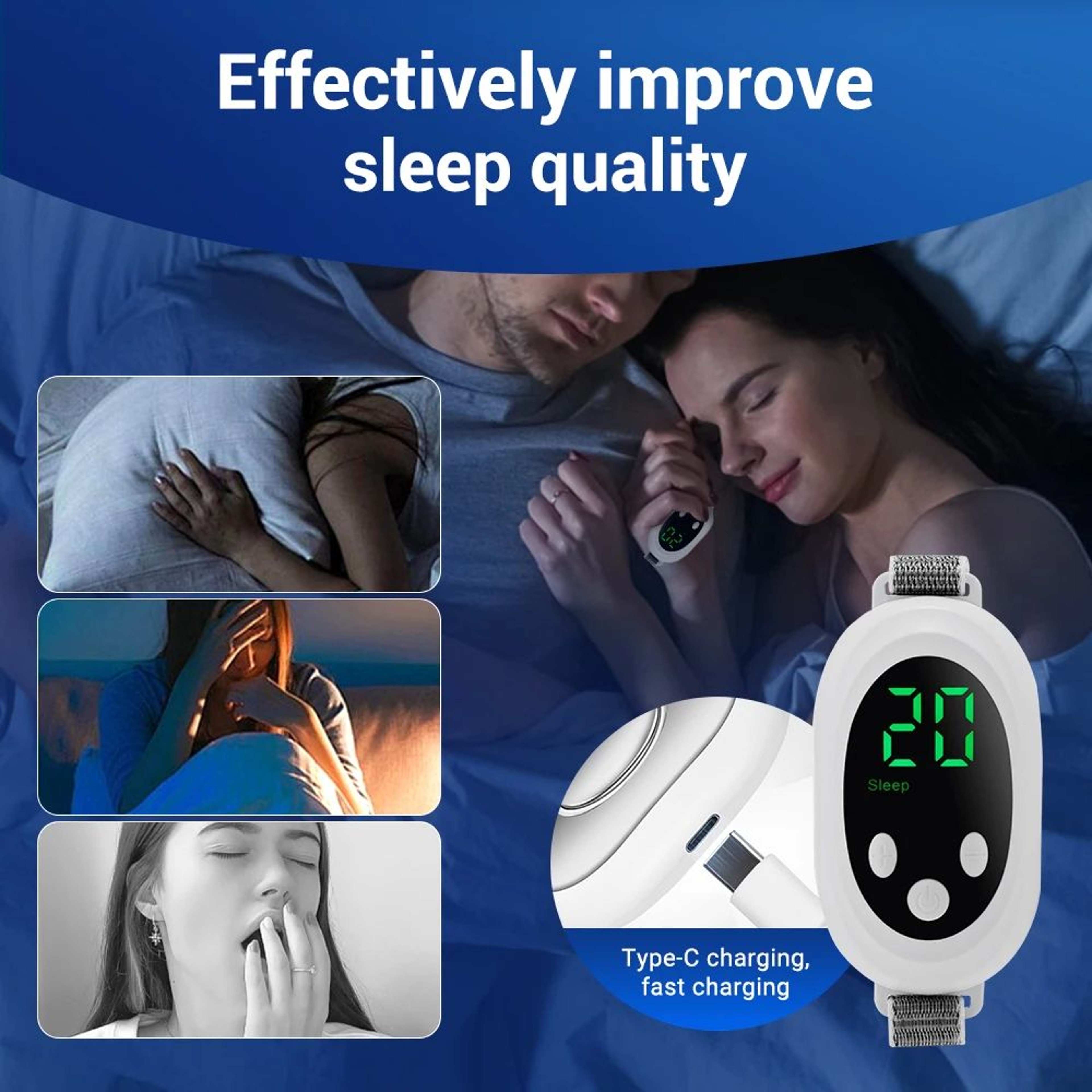 CalmPulse Microcurrent Sleep Aid Device For Relaxation And Stress Relief 4