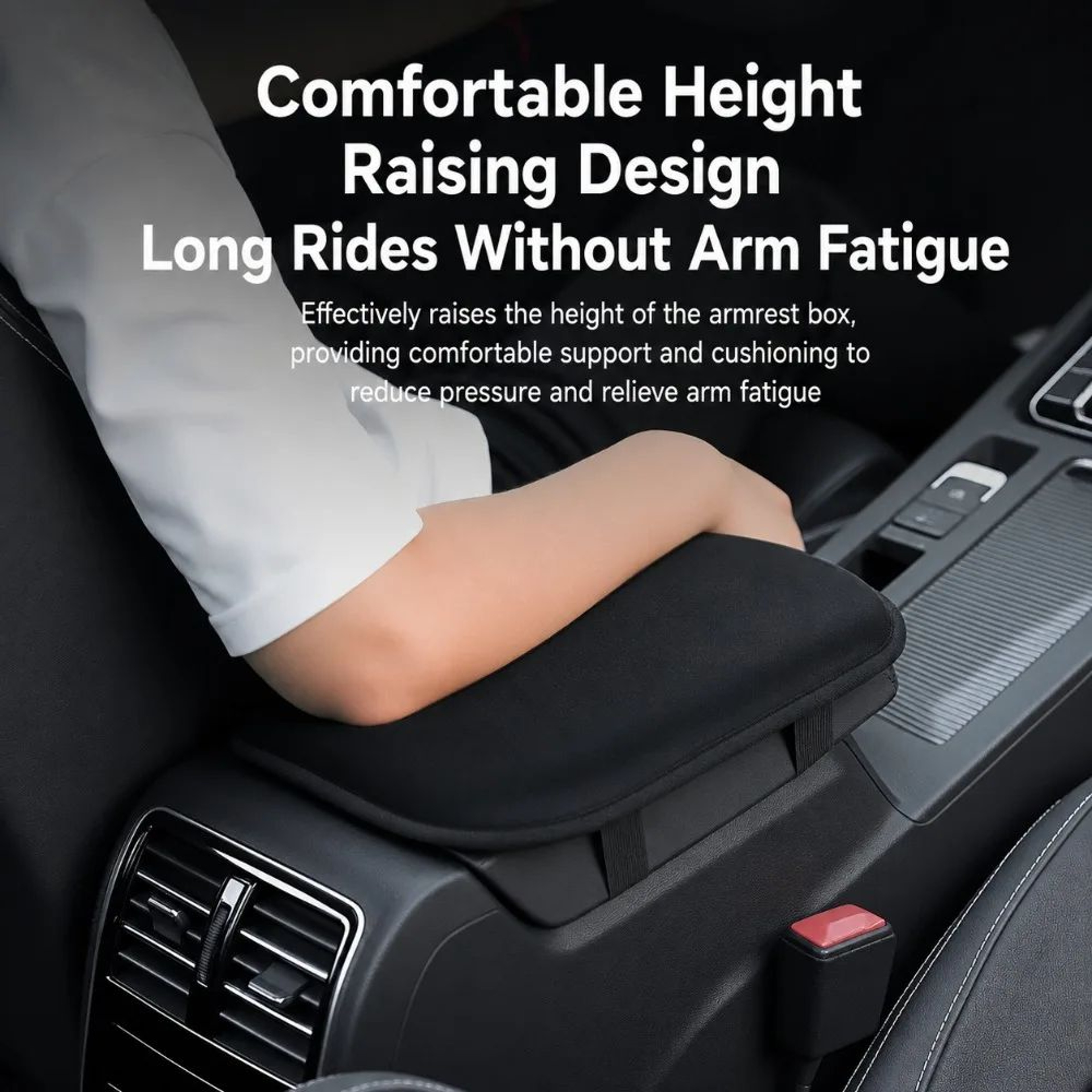 Universal Car Armrest Cushion Plush Center Console Cushion NonSlip Armrest Pad 3