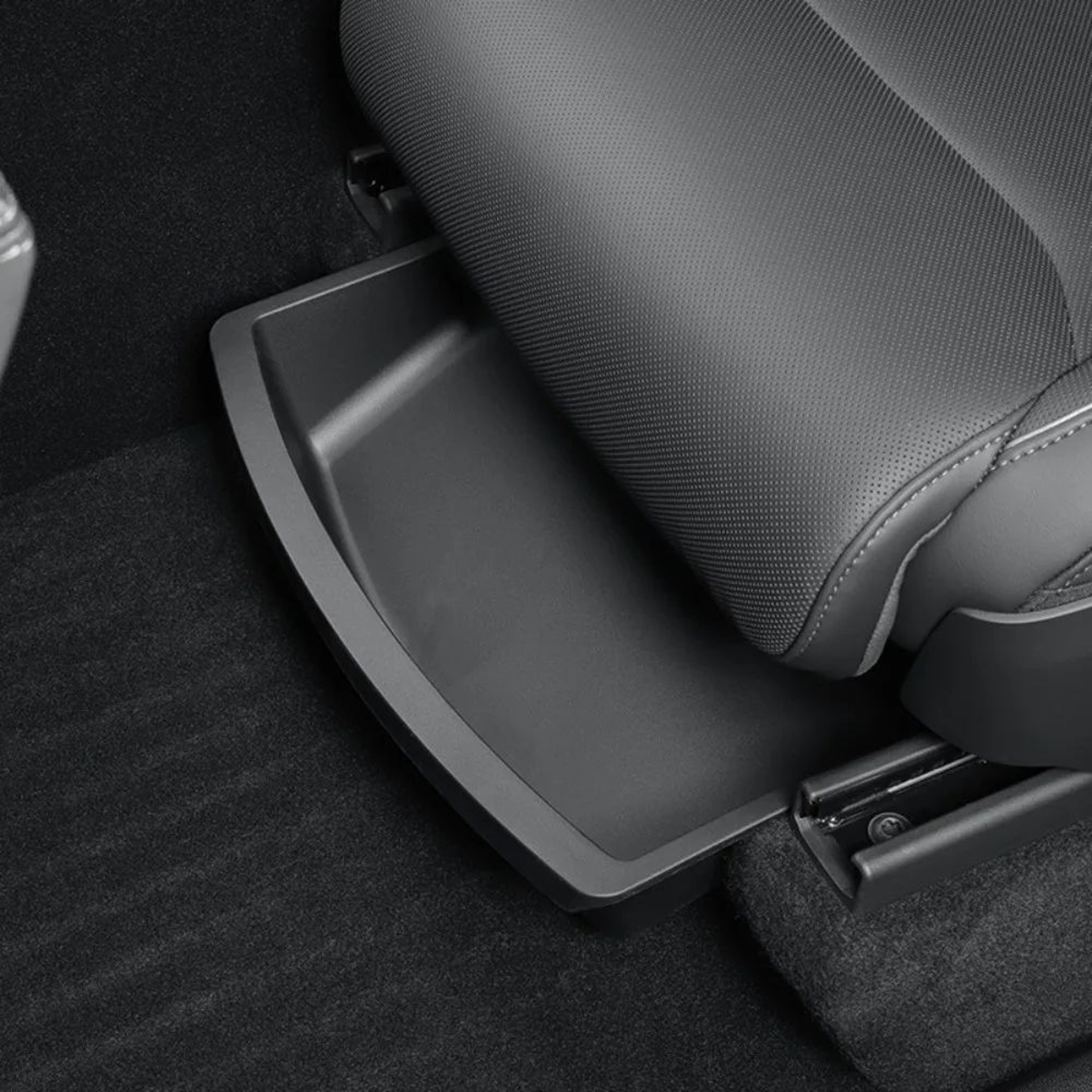 Tesla Model YL 6Seat Under Seat Storage Box TPE Seat Organizer Tray Hidden Drawer 2