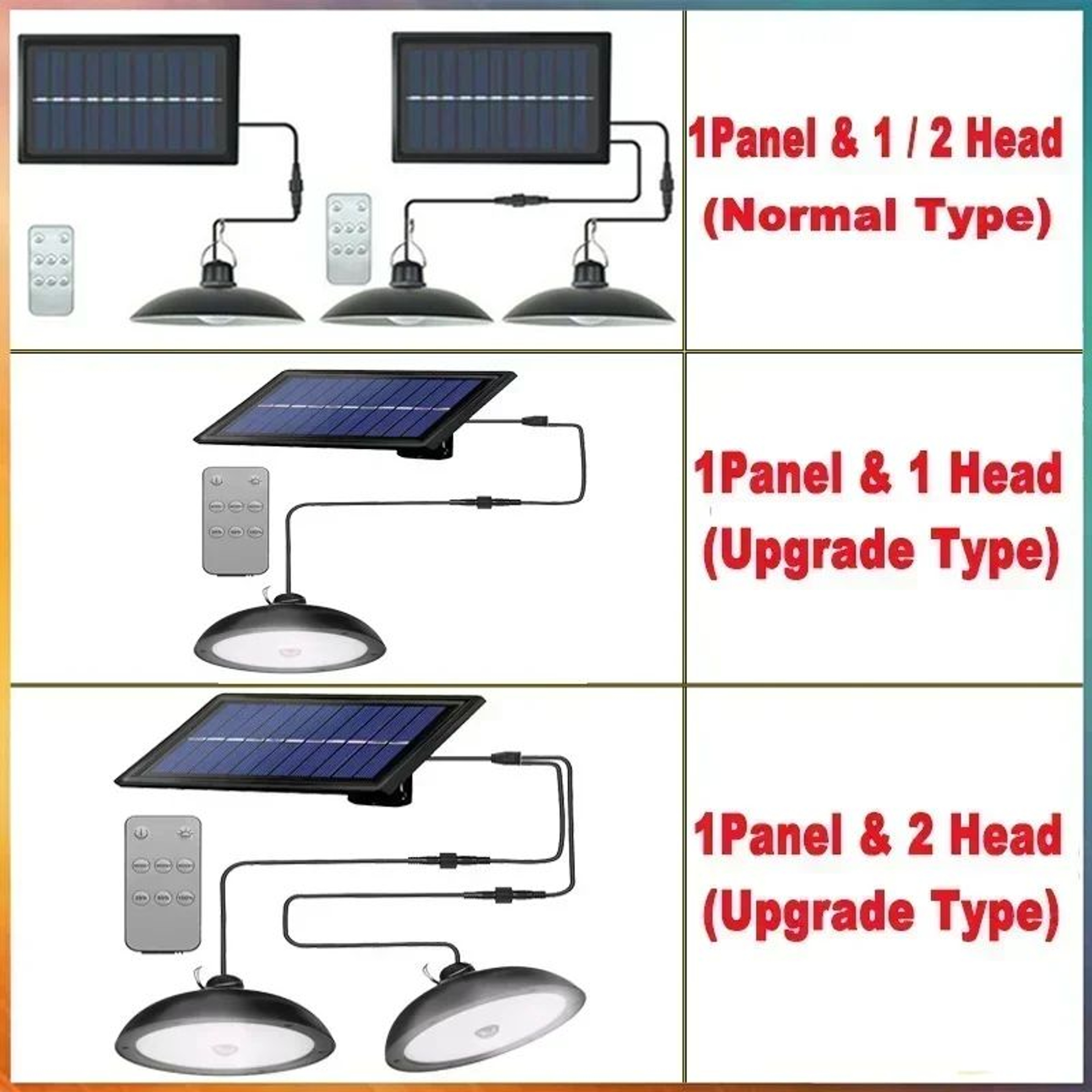 Solar Pendant Light With Remote Control IP65 Waterproof Outdoor Solar Light For Camping Garden Shed 1