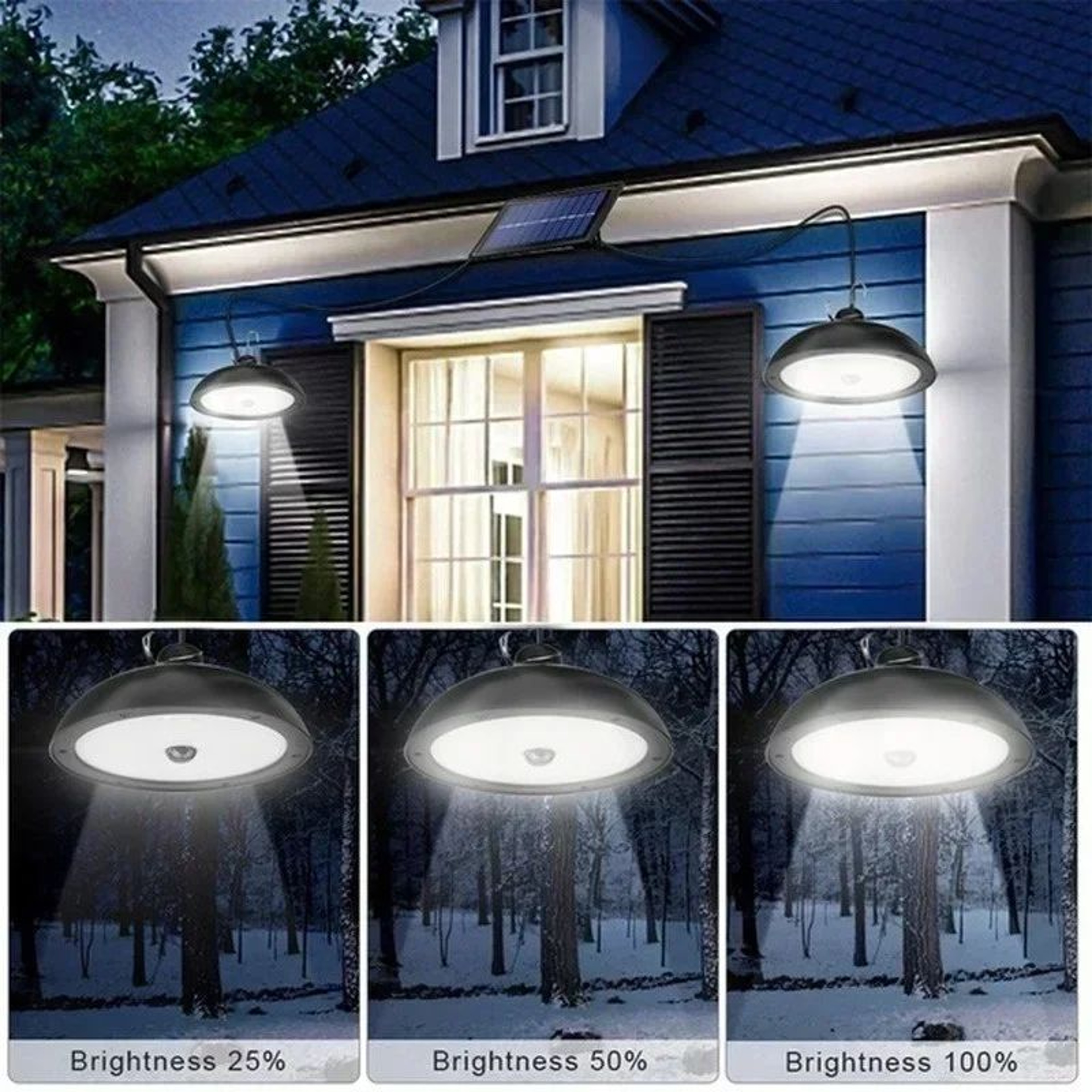 Solar Pendant Light With Remote Control IP65 Waterproof Outdoor Solar Light For Camping Garden Shed 4