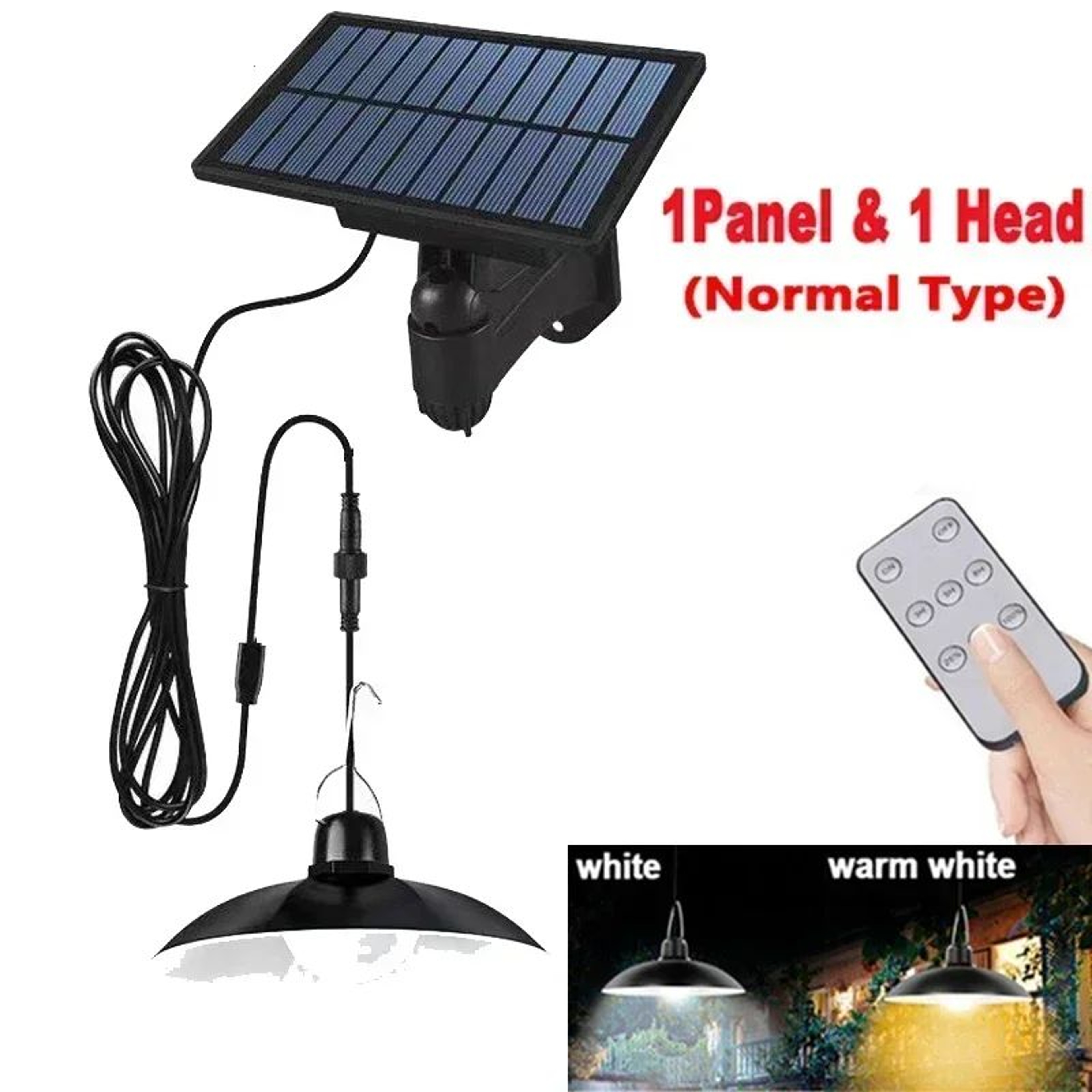 Solar Pendant Light With Remote Control IP65 Waterproof Outdoor Solar Light For Camping Garden Shed 6